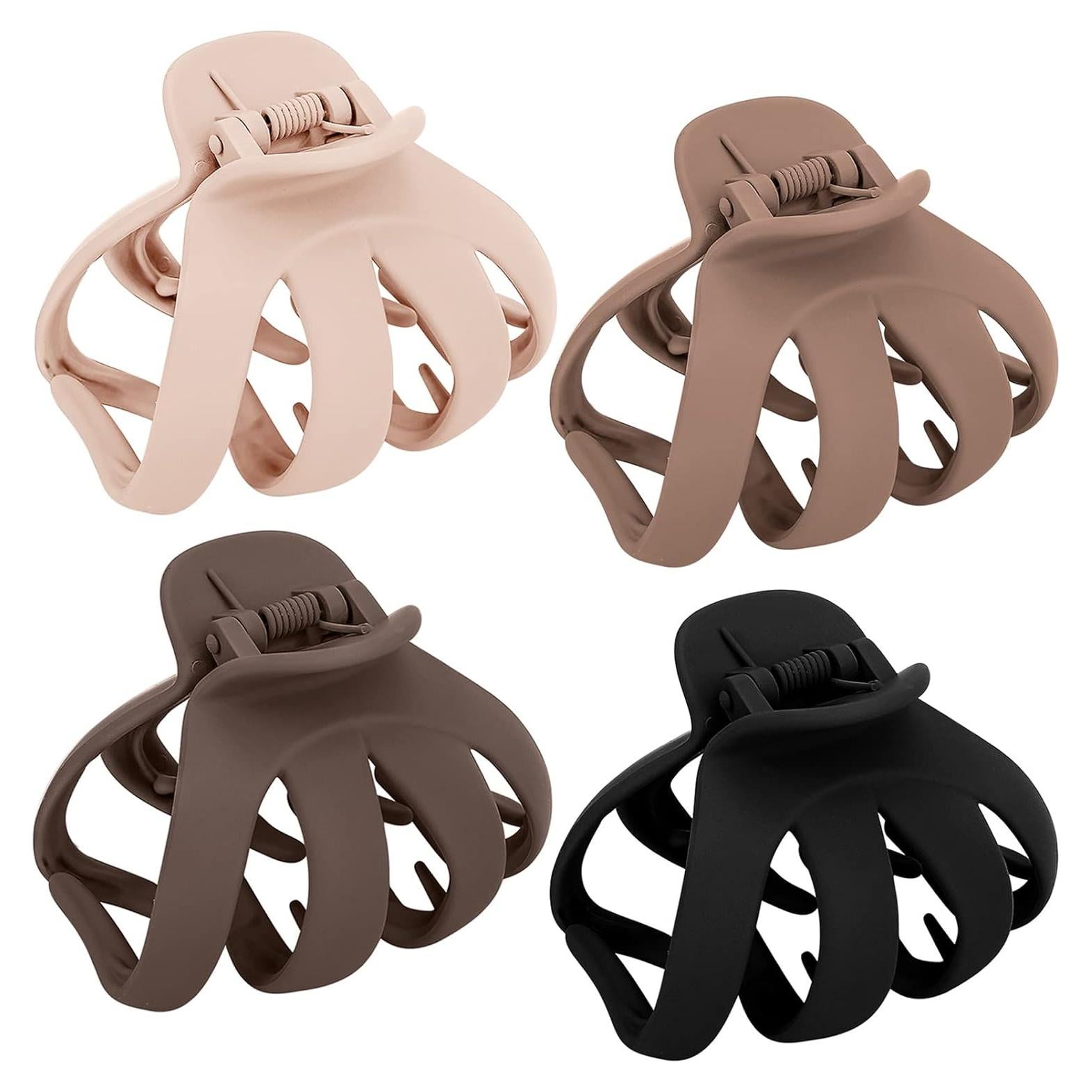 Clips de Garra para Cabello COCIDE 4 Piezas Antideslizantes 8 cm