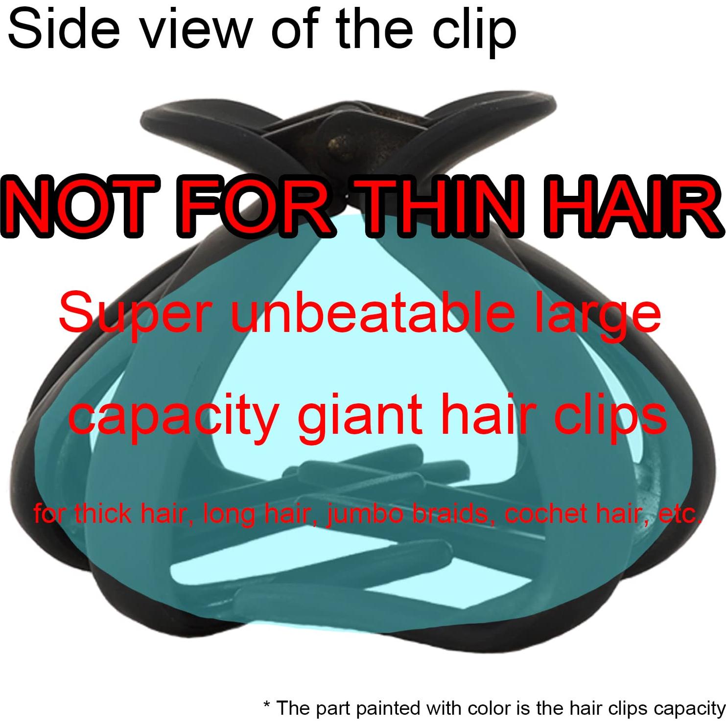 Clips de Garra para Cabello COCIDE 4 Piezas Antideslizantes 8 cm