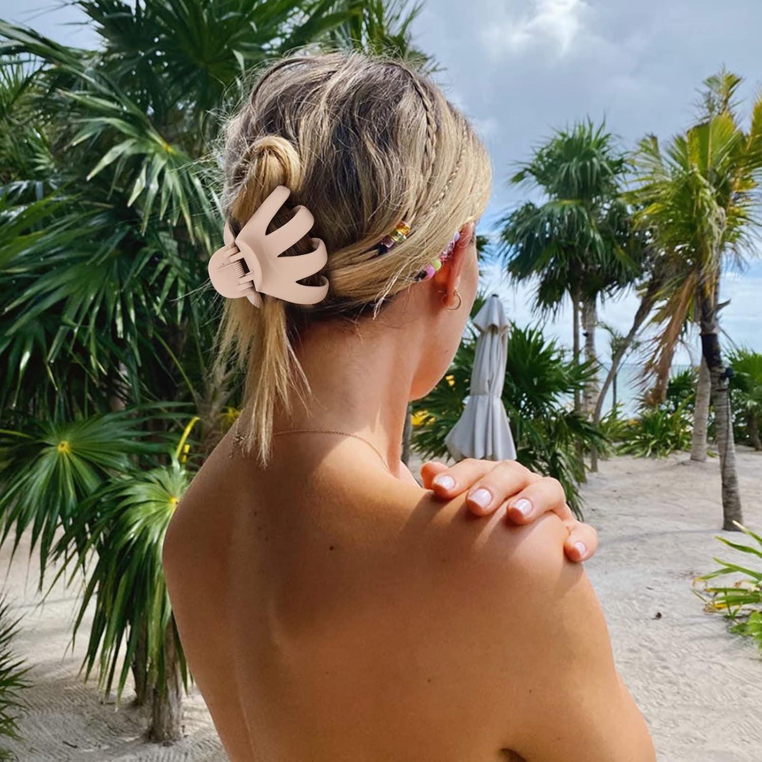 Clips de Garra para Cabello COCIDE 4 Piezas Antideslizantes 8 cm