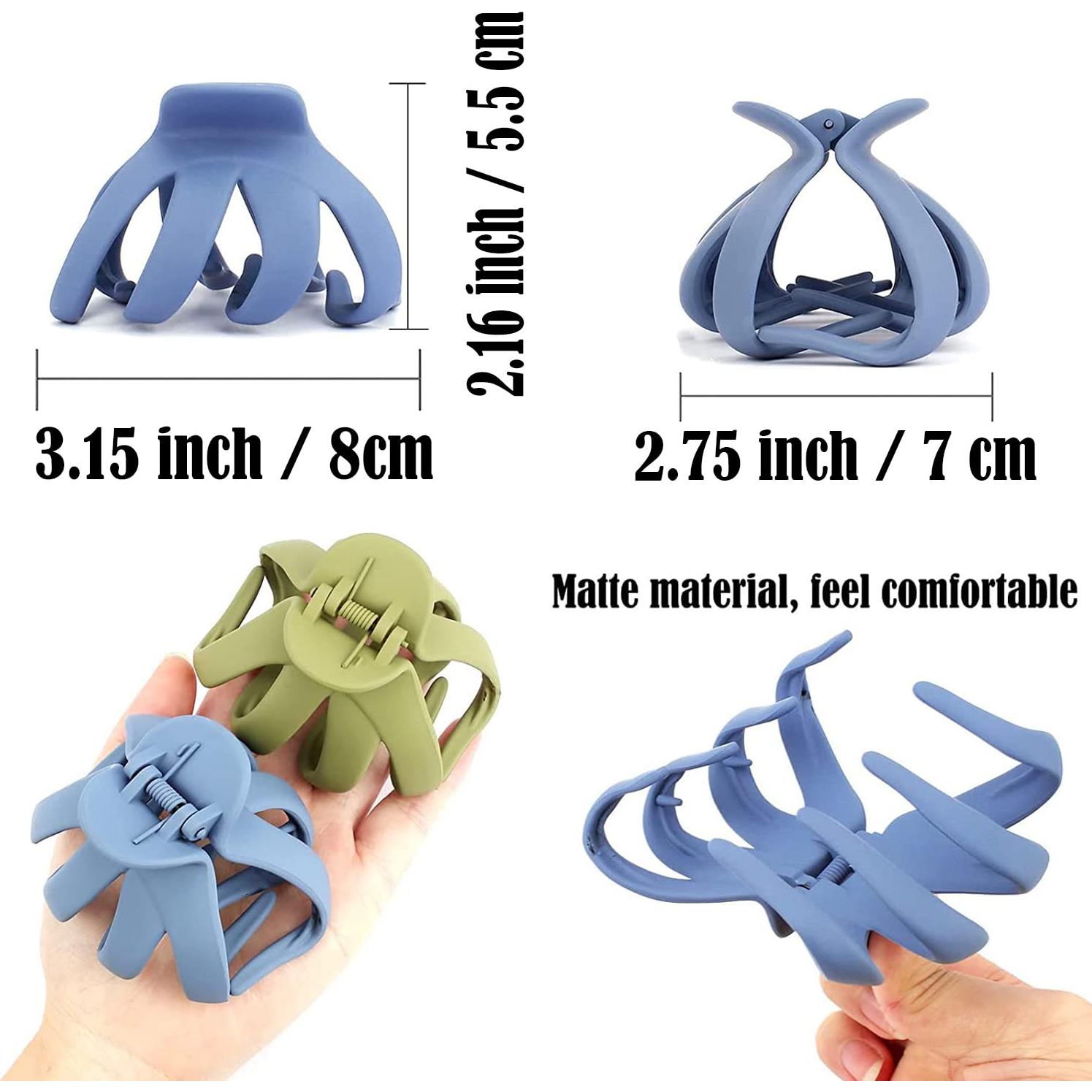 Clips de Garra para Cabello COCIDE 4 Piezas Antideslizantes 8 cm