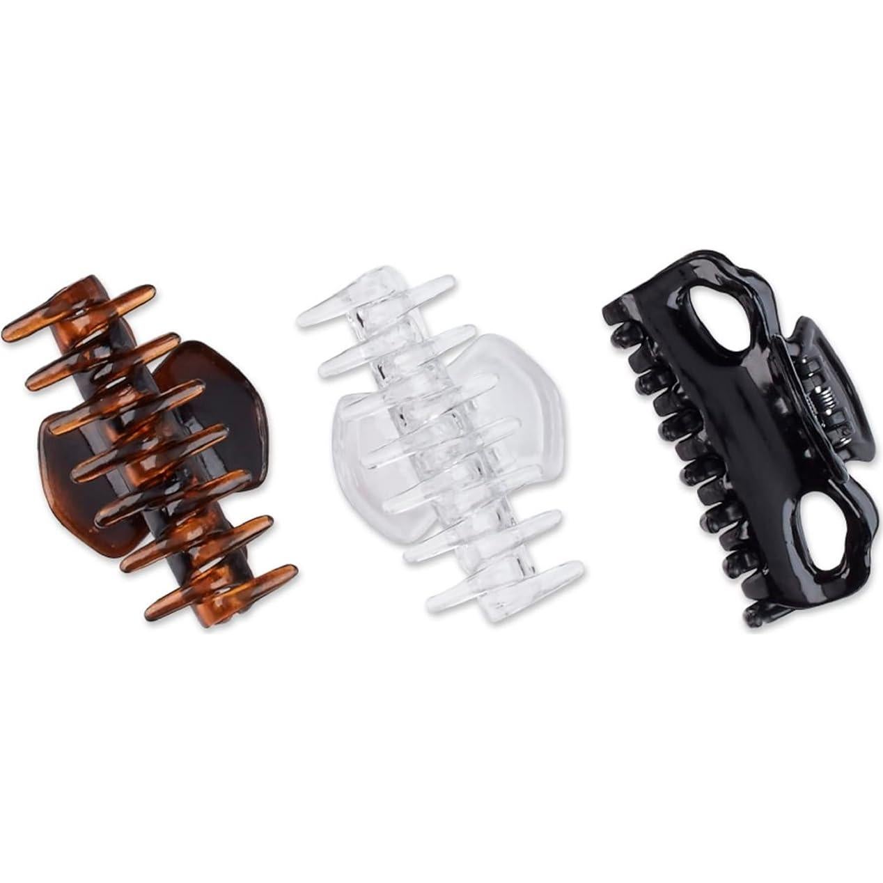 Clips de Mandíbula Scunci 6 cm - 3 Unidades Colores Surtidos