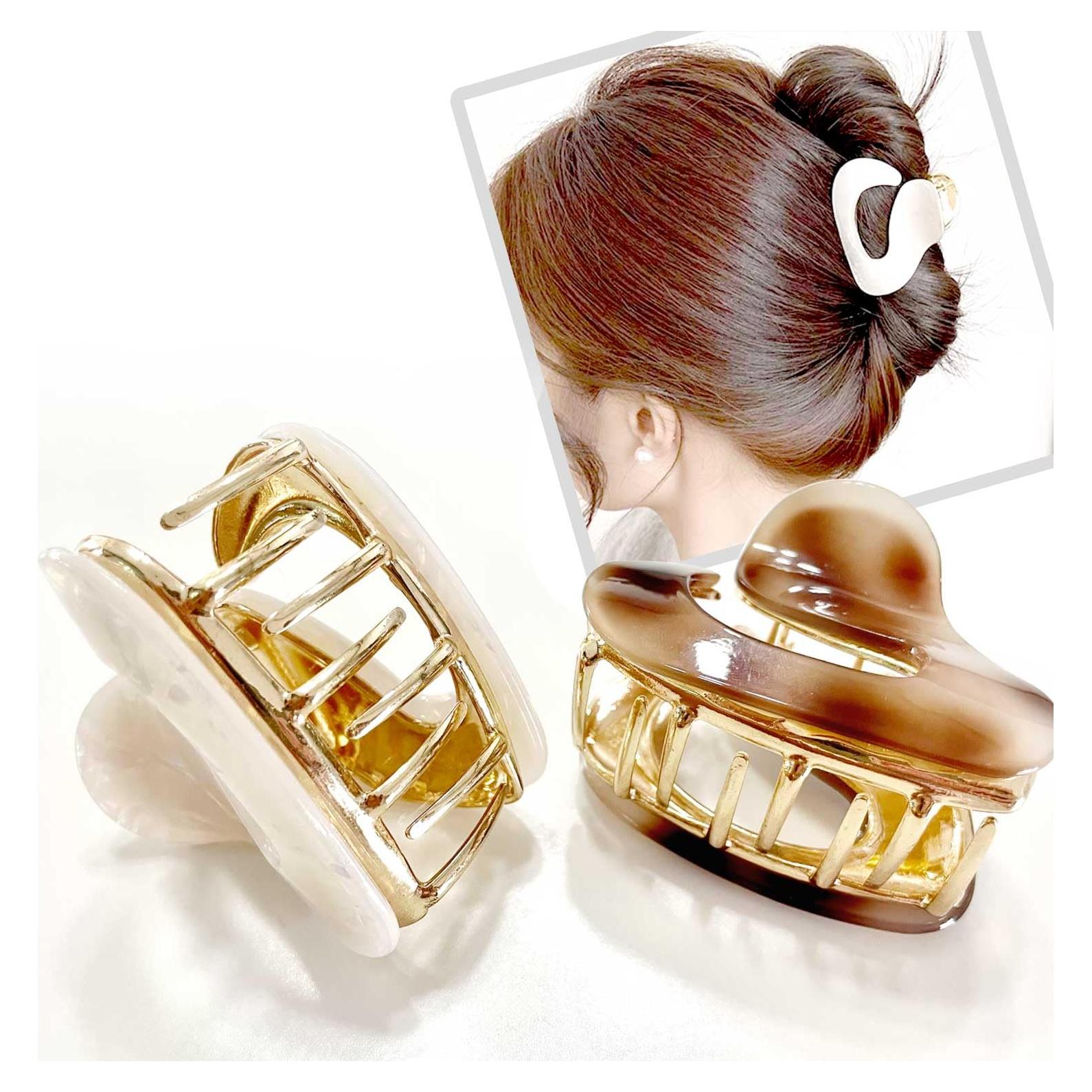 Clips de Garra de Metal Solilayx - 2 Pcs para Cabello Fino