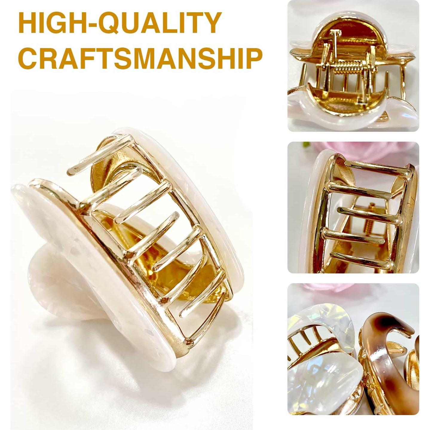 Clips de Garra de Metal Solilayx - 2 Pcs para Cabello Fino