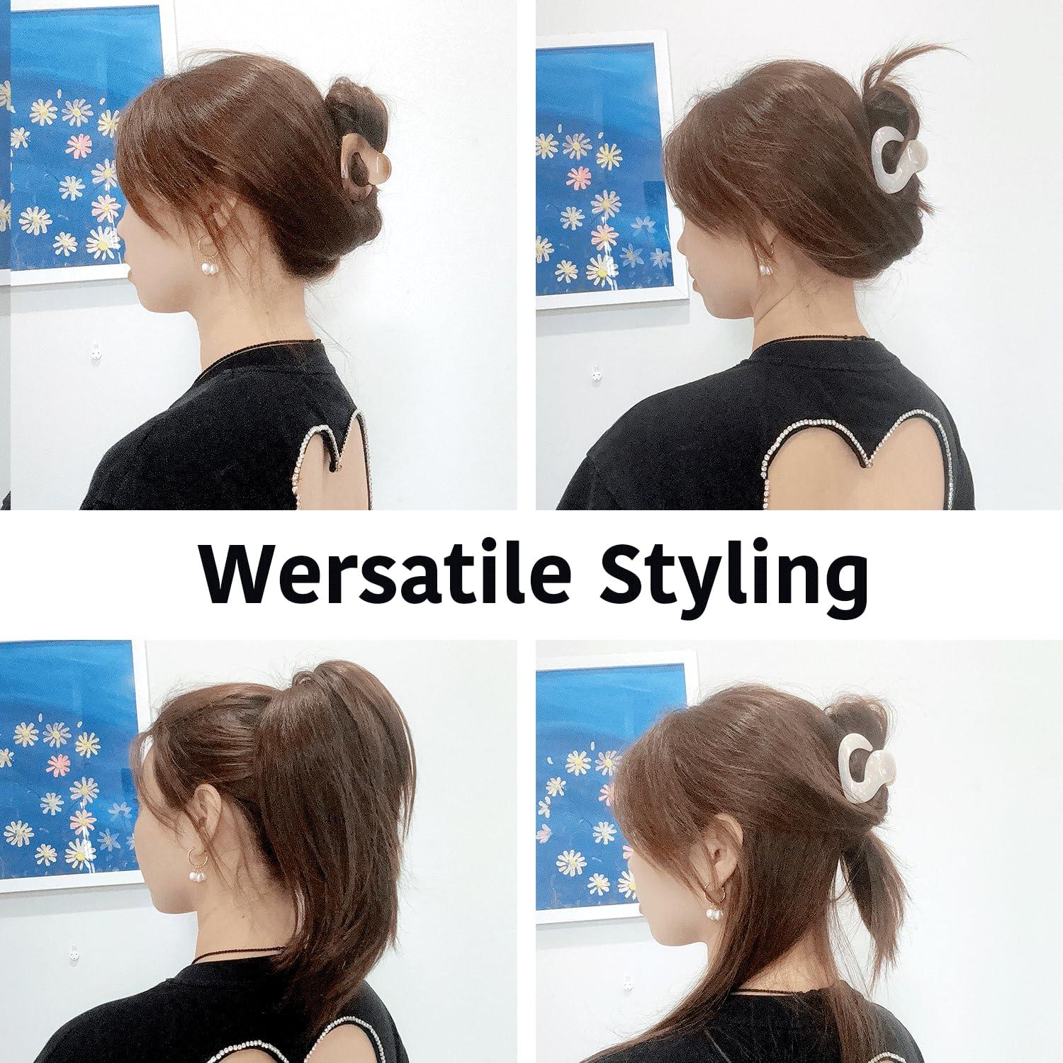 Clips de Garra de Metal Solilayx - 2 Pcs para Cabello Fino