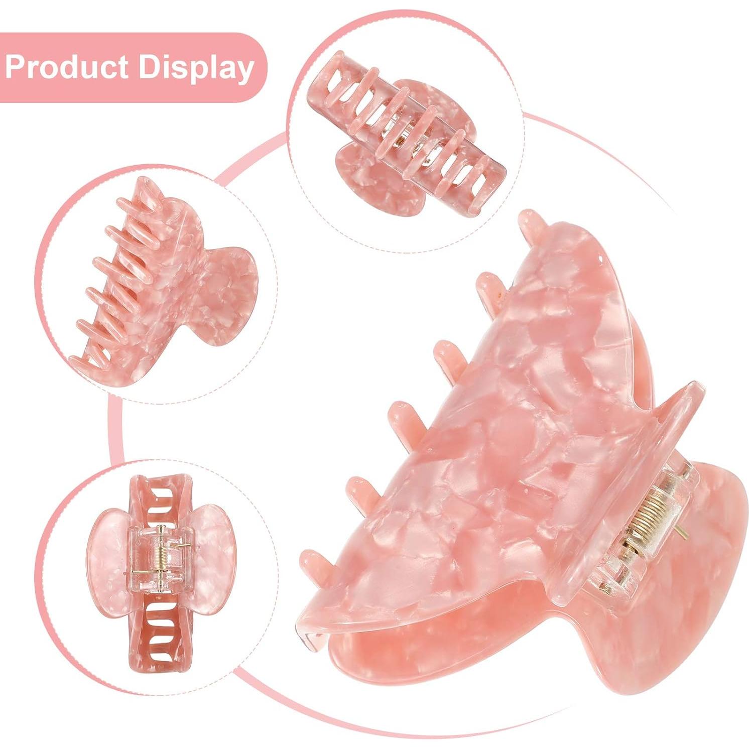 Clips de Garra Medianos WILLBOND 6 Piezas 6.5 cm Estilo Francés