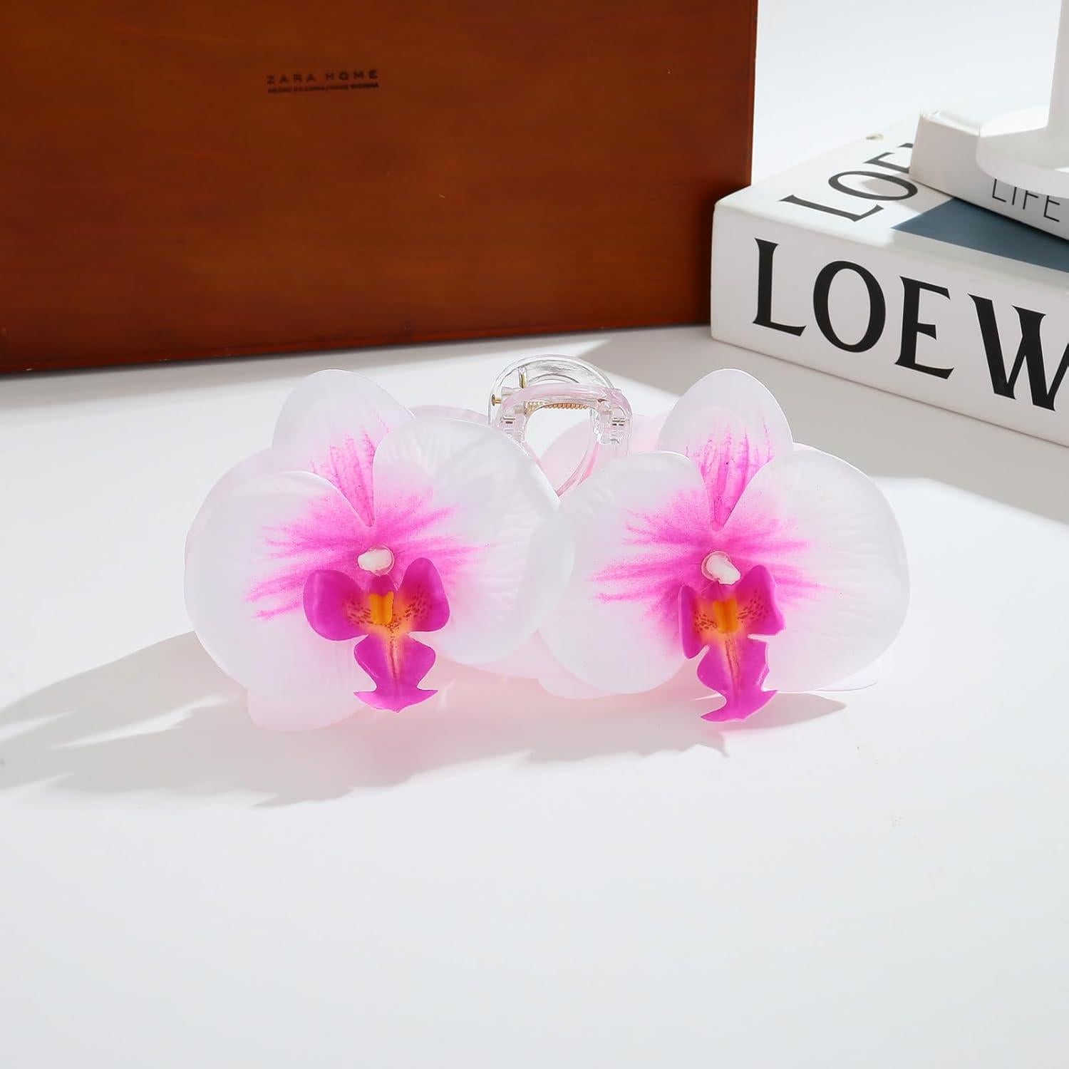 Clip para el Cabello Orquídea Elegante HolidayQbee 9.1x17.8cm