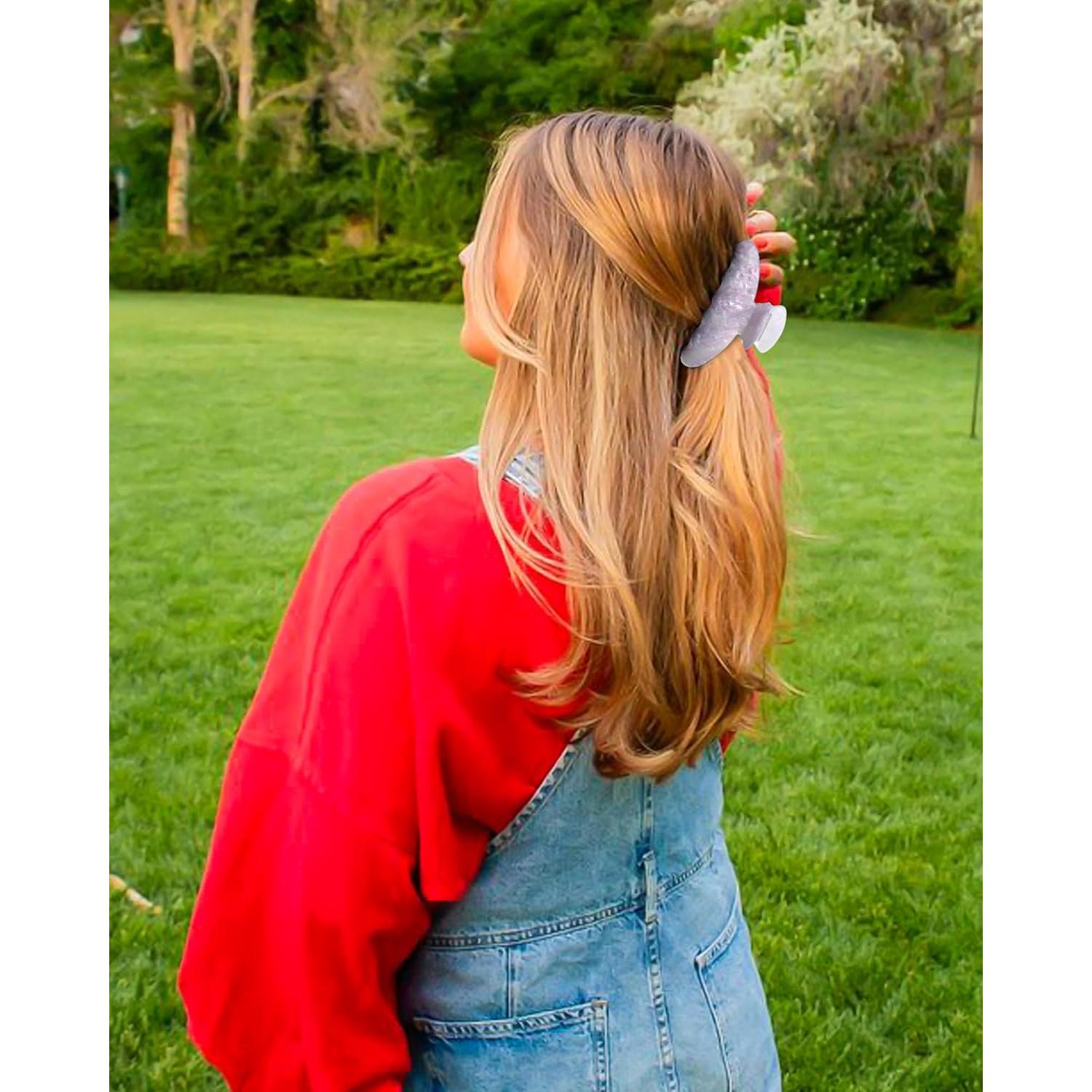 4 Clips de Garra Acrílicos HAIMEIKANG para Cabello Grueso