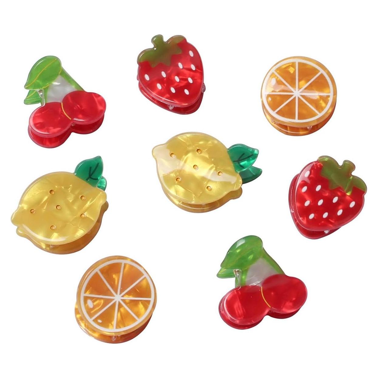 Set de 8 Mini Clips de Pelo Fruta para Niñas - Kingfisher1