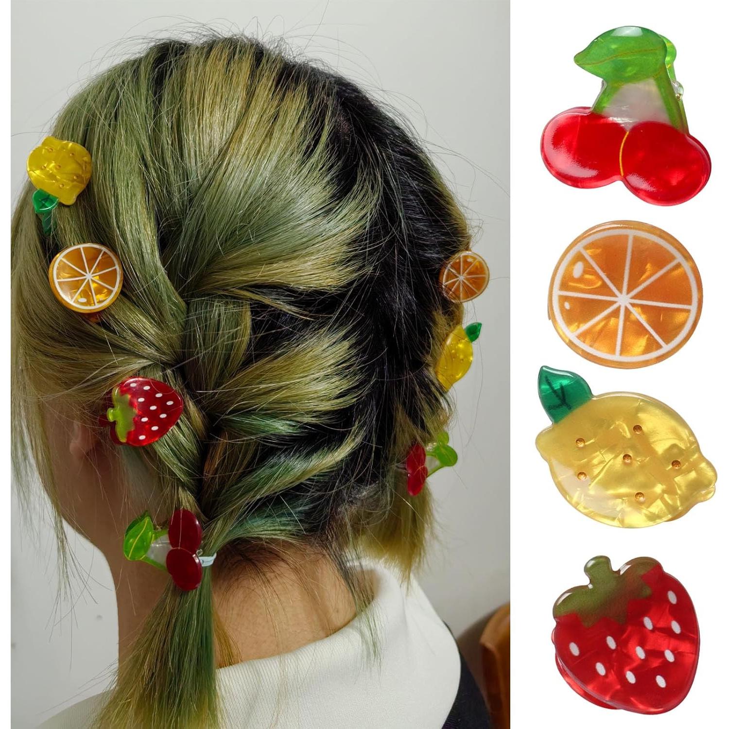 Set de 8 Mini Clips de Pelo Fruta para Niñas - Kingfisher1