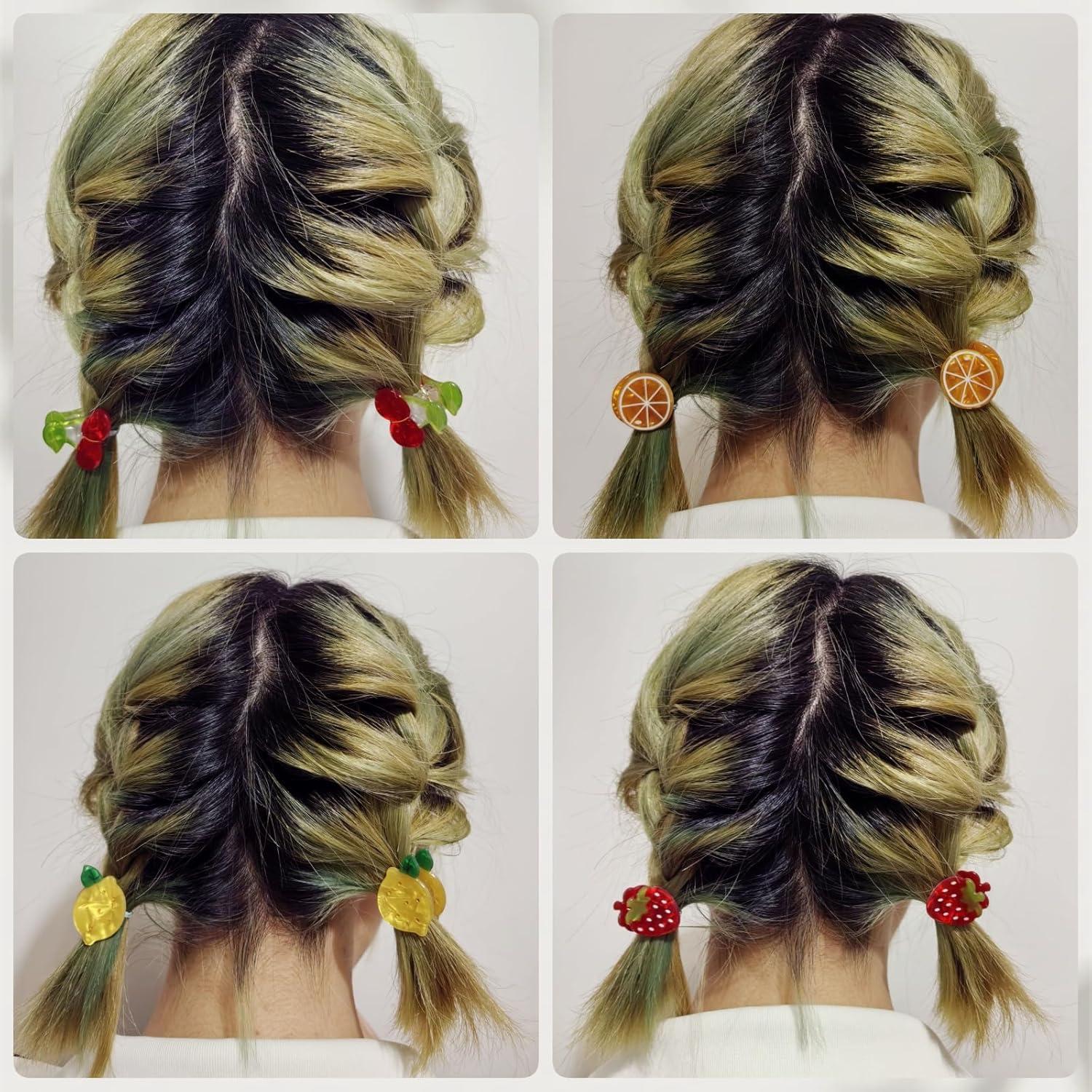 Set de 8 Mini Clips de Pelo Fruta para Niñas - Kingfisher1