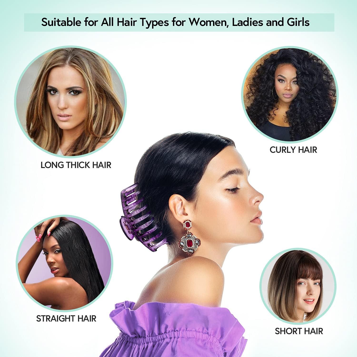 Clip para Cabello Grande MaryLavender 11 cm Antideslizante 4 Colores