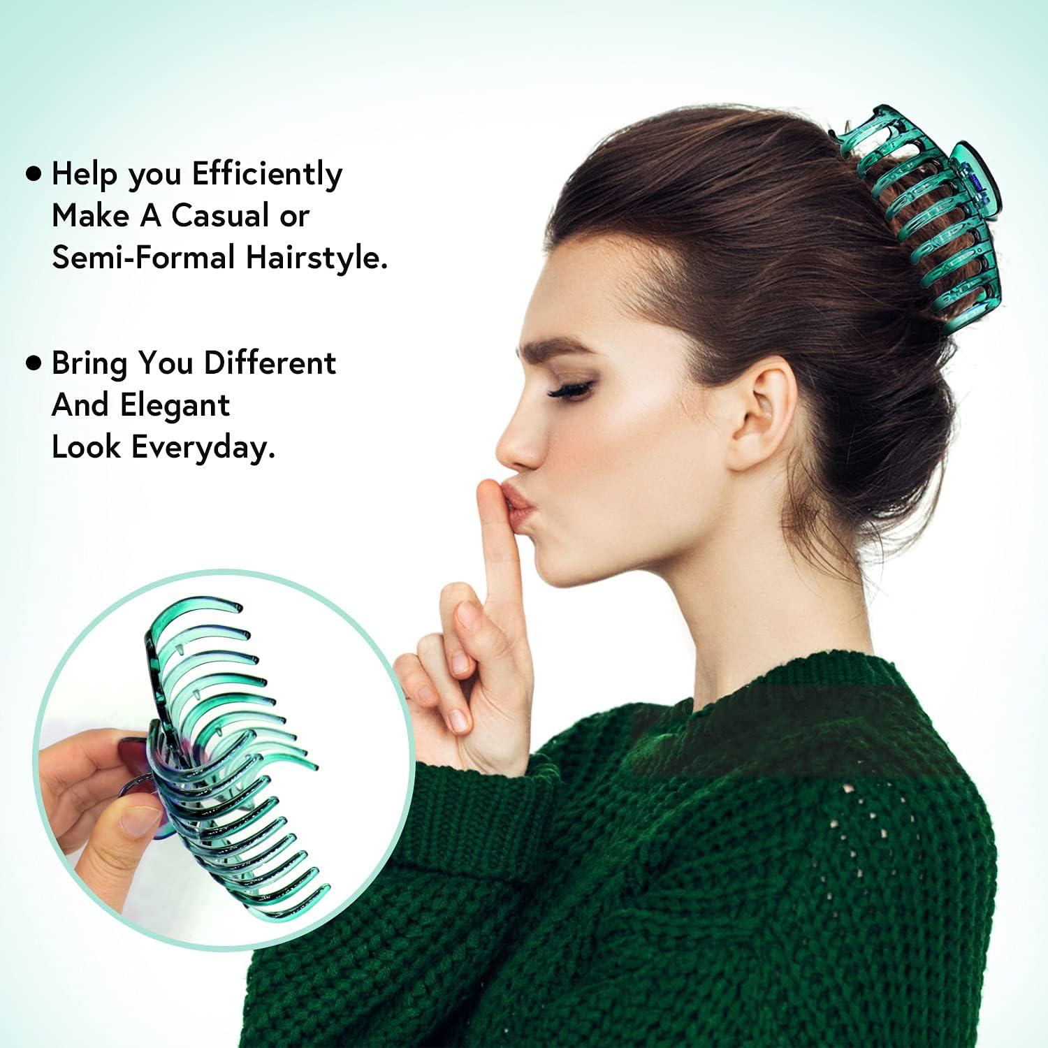 Clip para Cabello Grande MaryLavender 11 cm Antideslizante 4 Colores