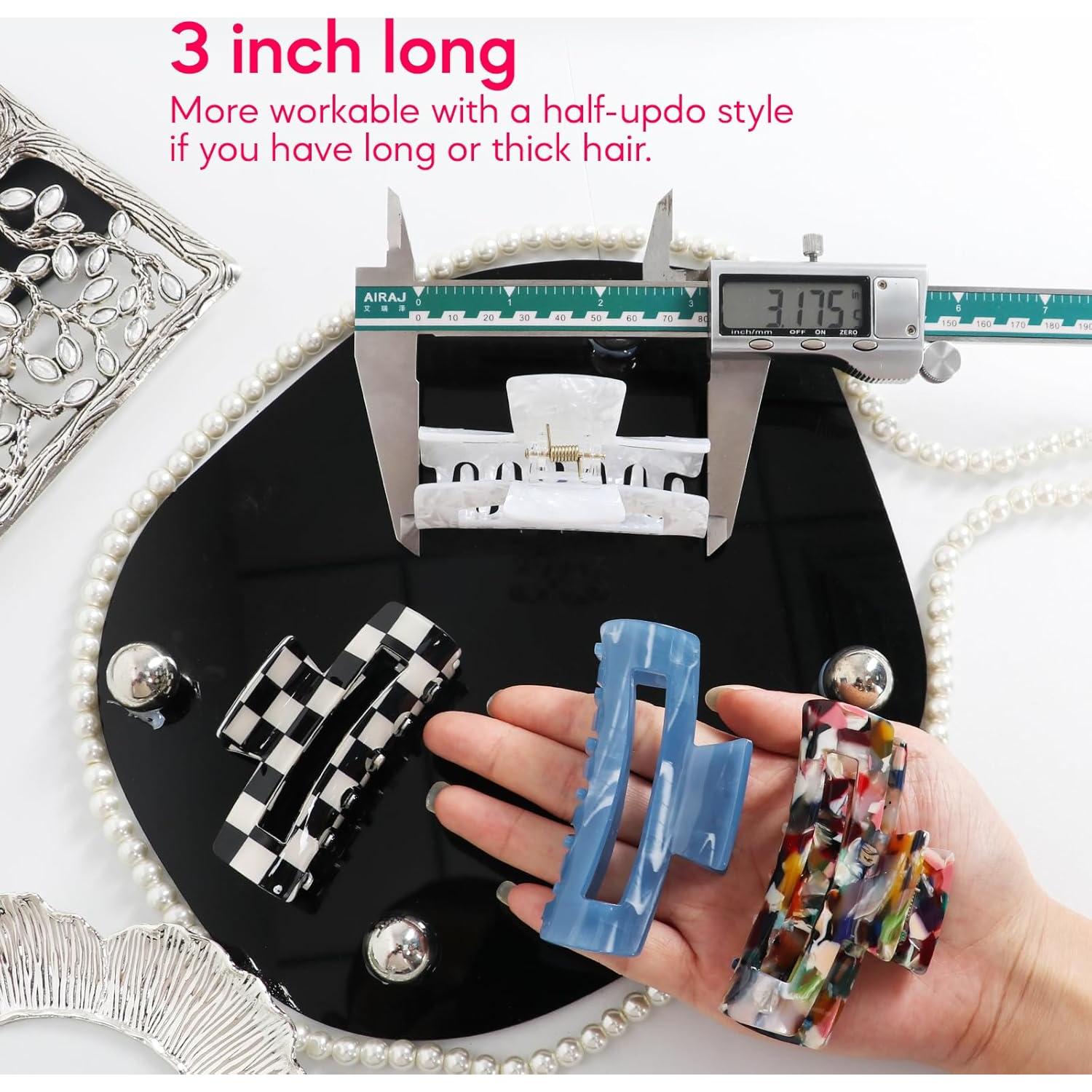 Paquete de 8 Clips de Cabello STARSIDE - Antideslizantes, Estampado