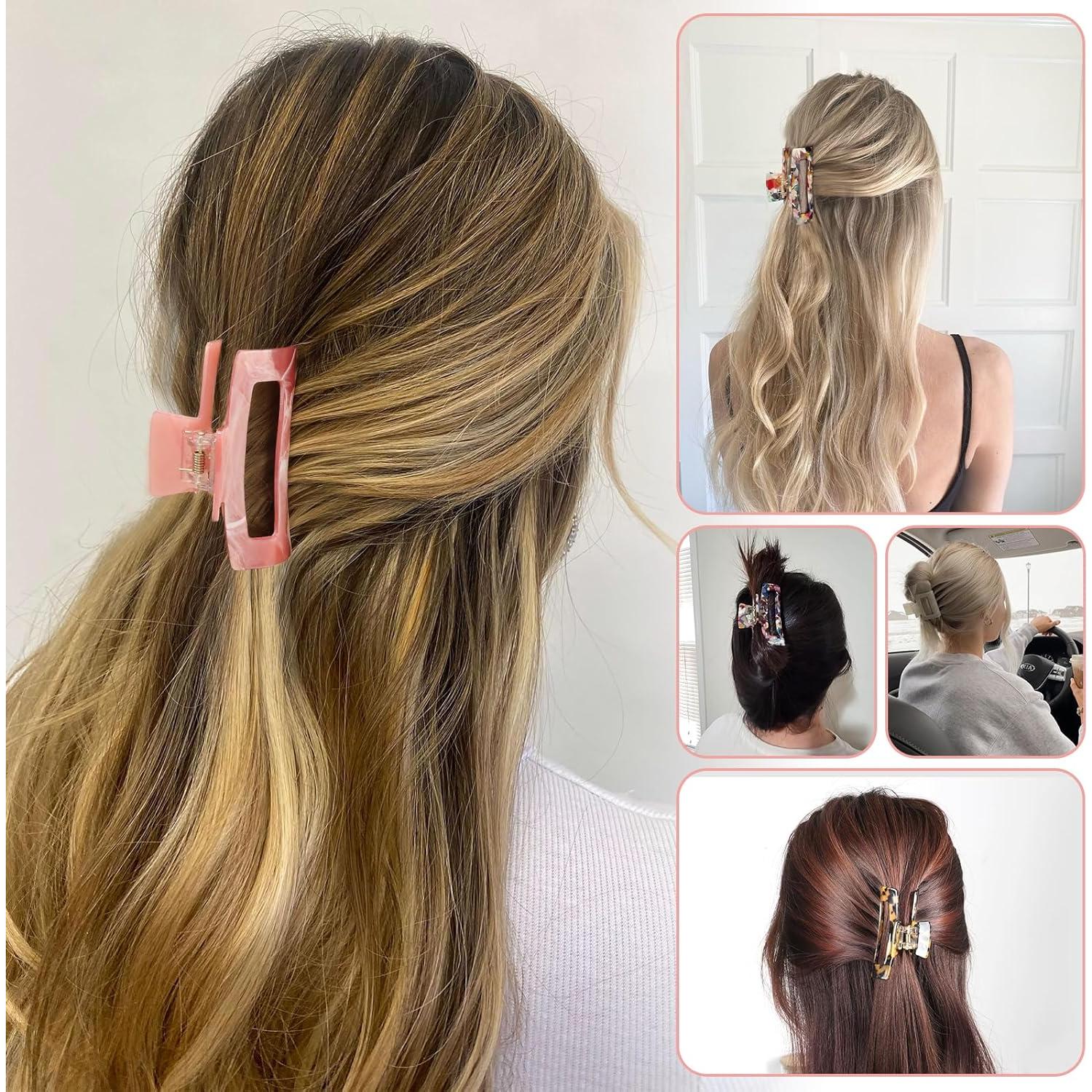 Paquete de 8 Clips de Cabello STARSIDE - Antideslizantes, Estampado