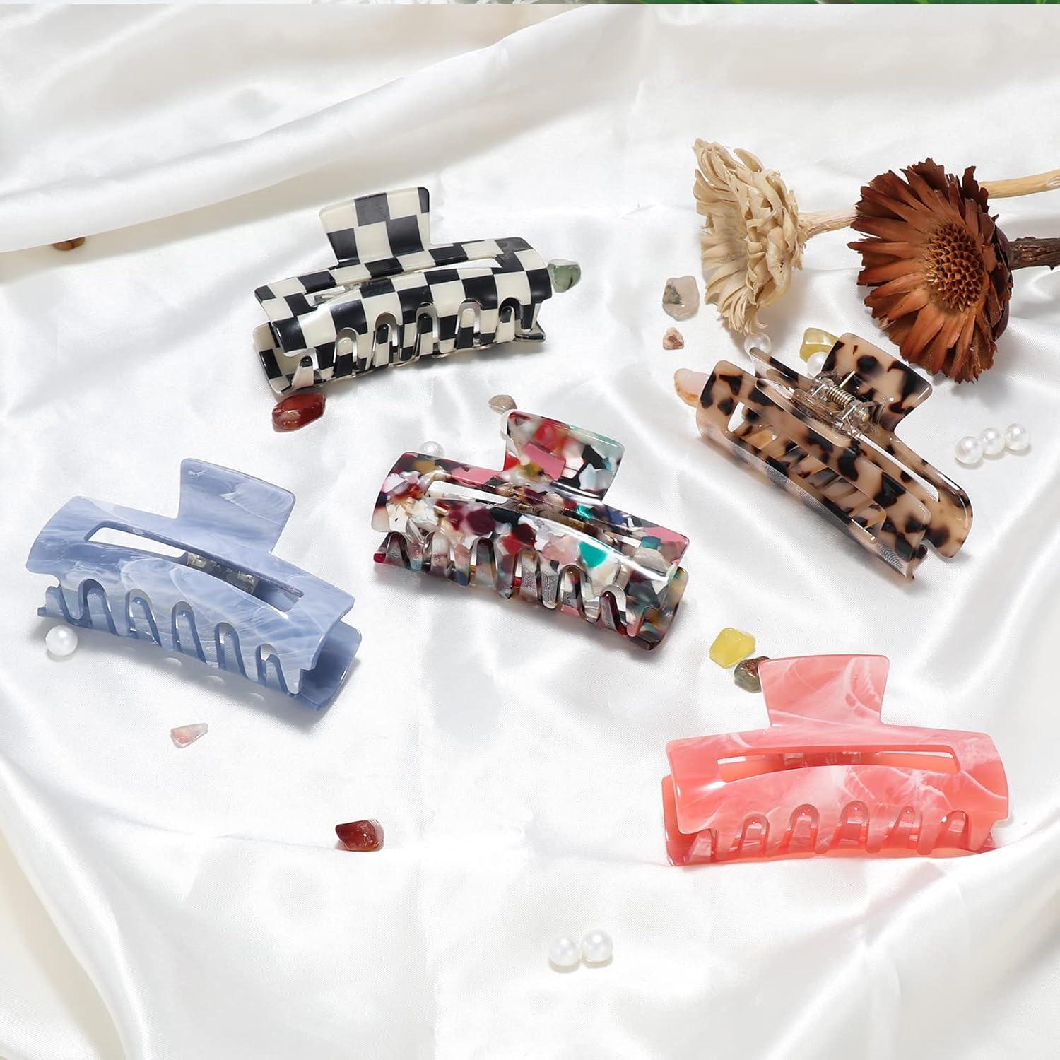 Paquete de 8 Clips de Cabello STARSIDE - Antideslizantes, Estampado