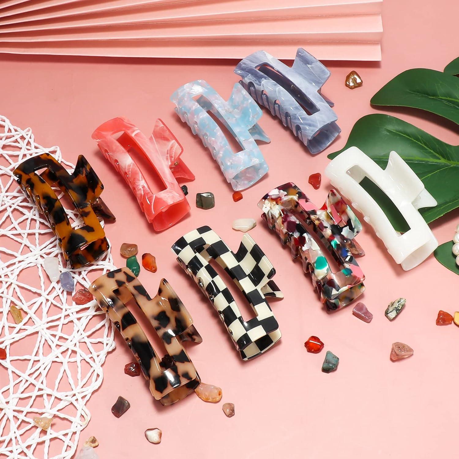 Paquete de 8 Clips de Cabello STARSIDE - Antideslizantes, Estampado