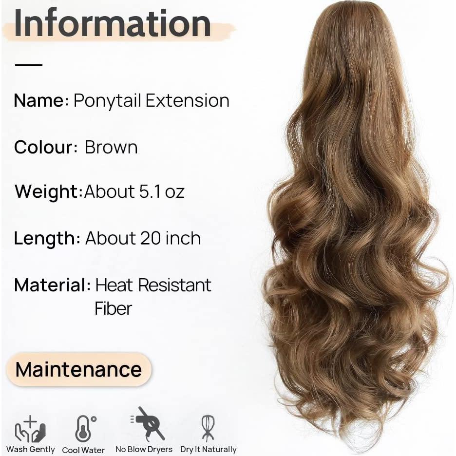 Extensión de Coleta con Clip StrRid 50.8 cm Marrón Cobre