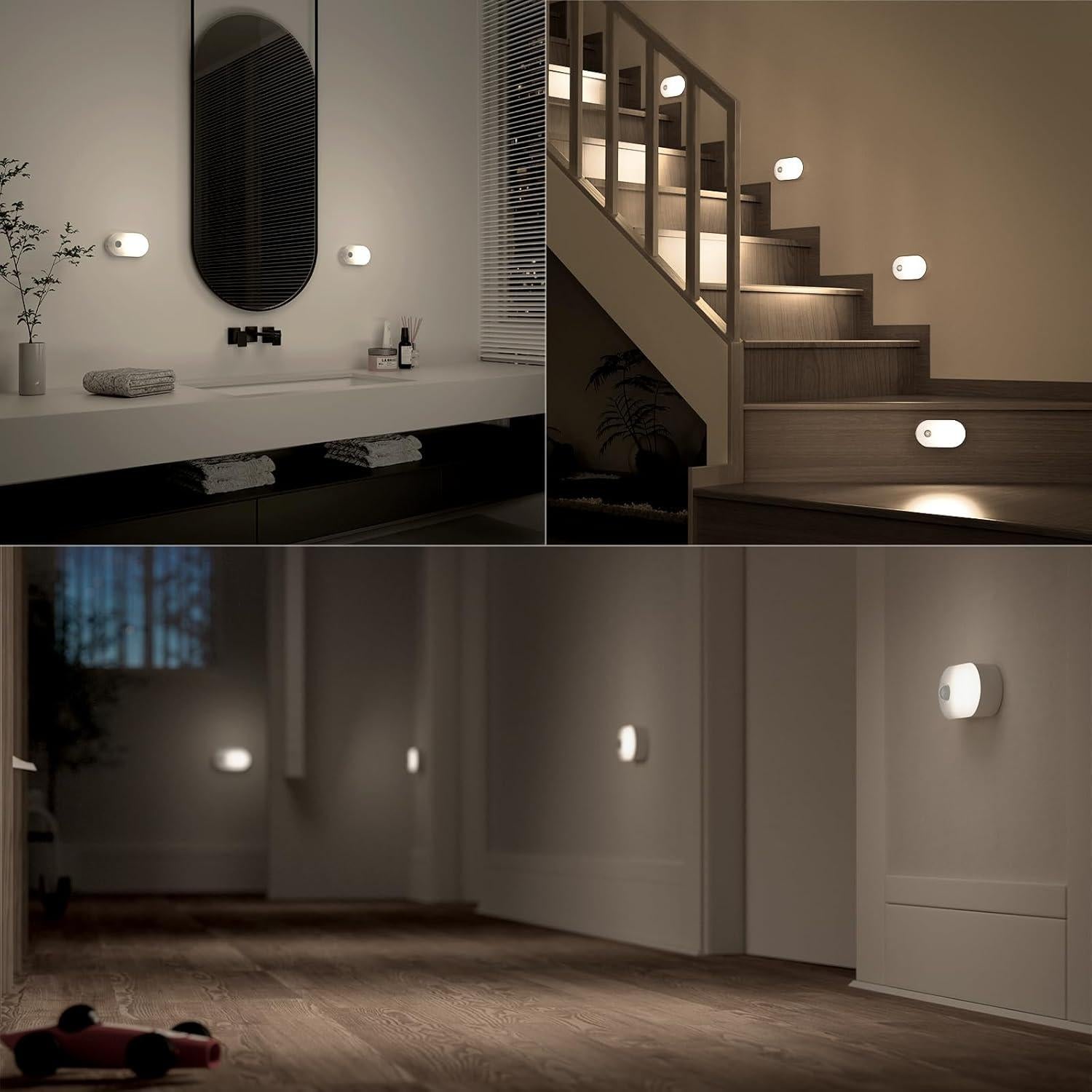 Luz Nocturna LED Recargable Lyridz con Sensor de Movimiento 2 Pcs