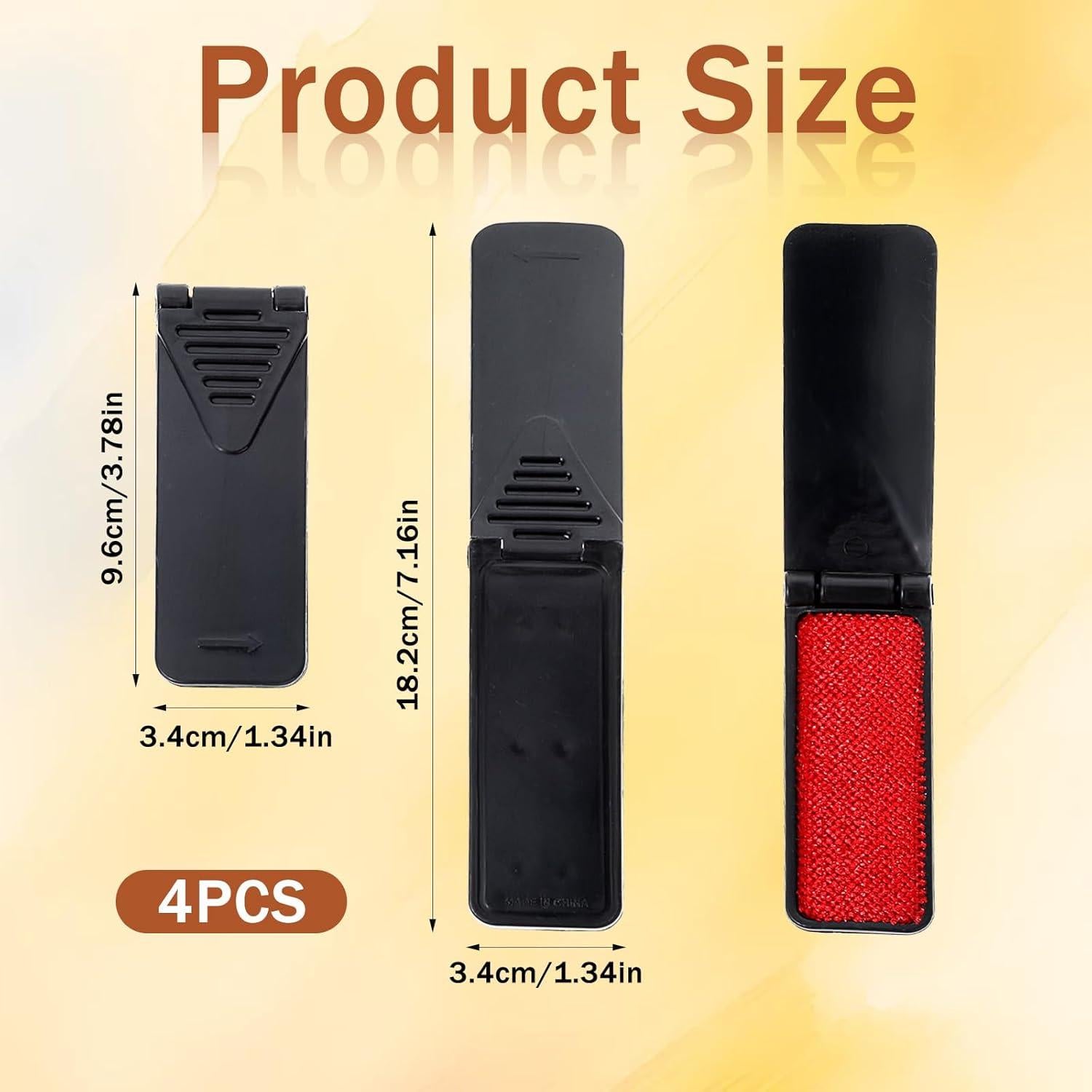 Cepillo Quitapelusas Plegable Psyqtsuary 4 Piezas Negro