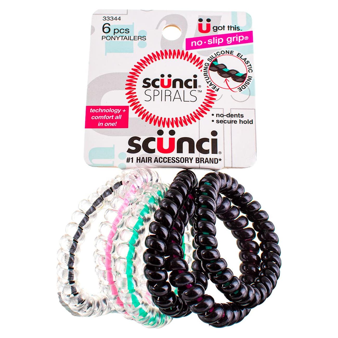 Espirales para Coletas Scunci 6 Unidades 11.2x7.1 cm
