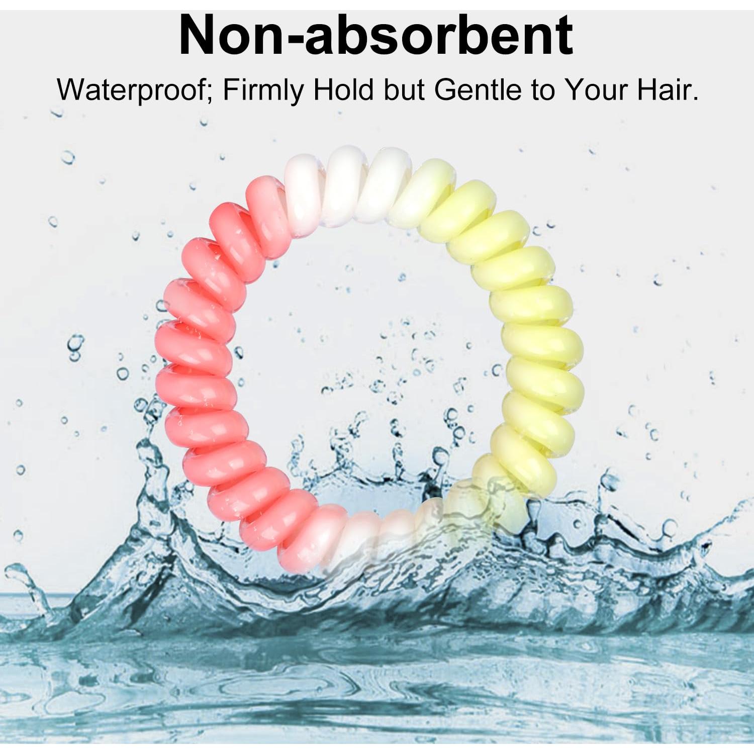 Espirales para Cabello JessLab, 10 Pcs, Sin Daño, Colores Variados