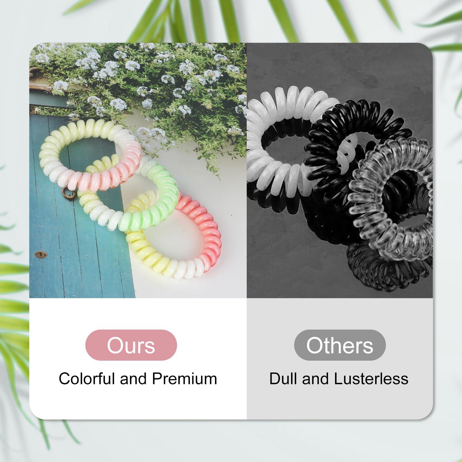 Espirales para Cabello JessLab, 10 Pcs, Sin Daño, Colores Variados