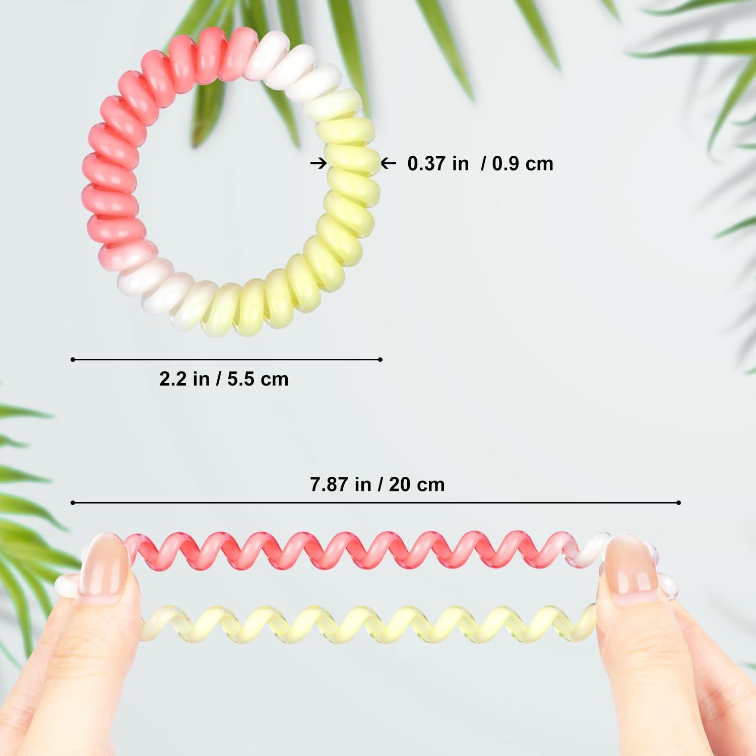 Espirales para Cabello JessLab, 10 Pcs, Sin Daño, Colores Variados