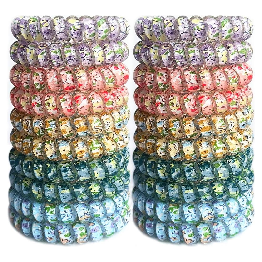 Tiras de Cabello Espirales Leenchiry - 20 Piezas Colores Mixtos