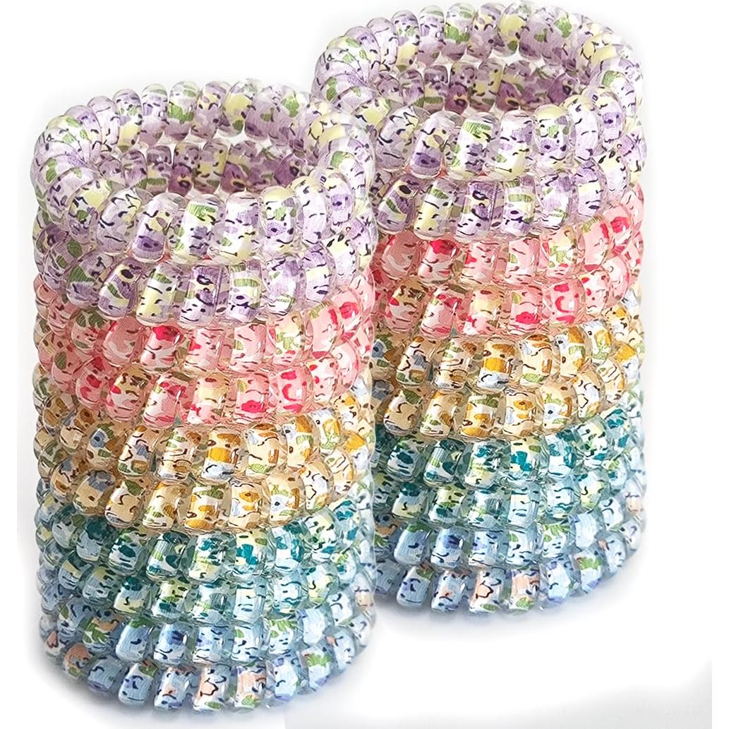 Tiras de Cabello Espirales Leenchiry - 20 Piezas Colores Mixtos