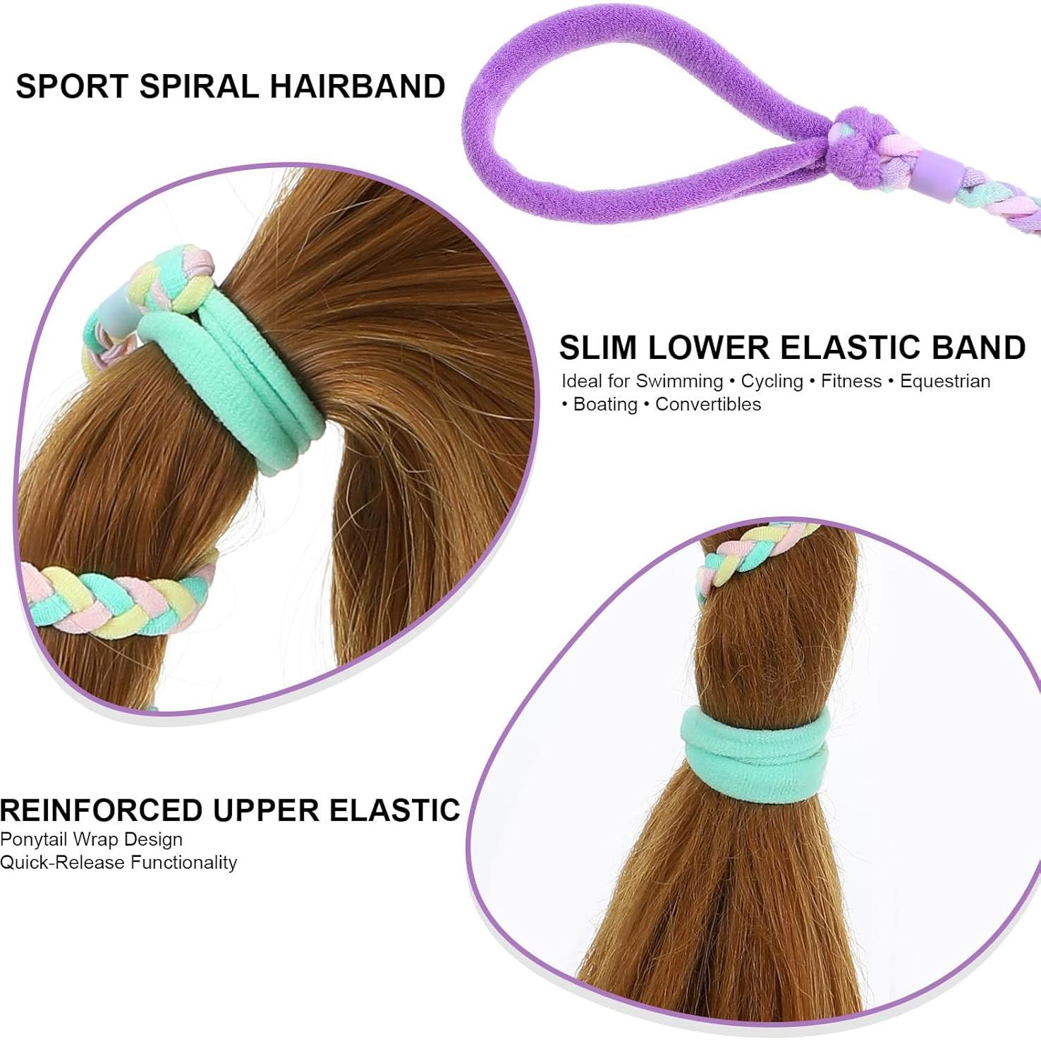 4 Gomas de Cabello Espirales Piriuuo Coloridas 101.6cm