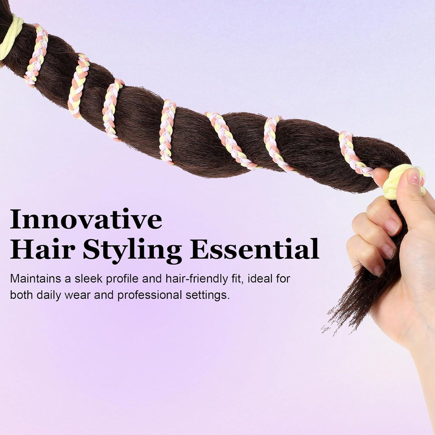 4 Gomas de Cabello Espirales Piriuuo Coloridas 101.6cm