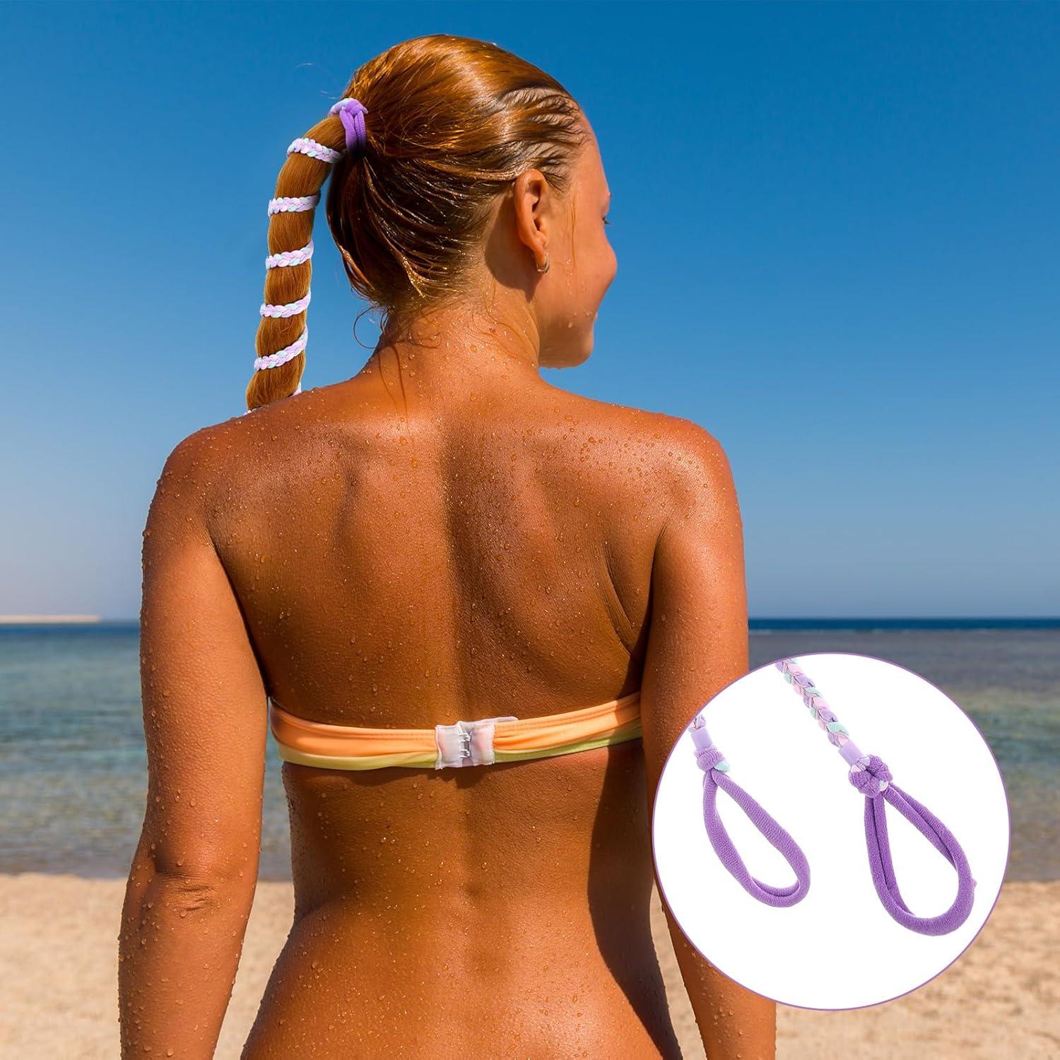 4 Gomas de Cabello Espirales Piriuuo Coloridas 101.6cm