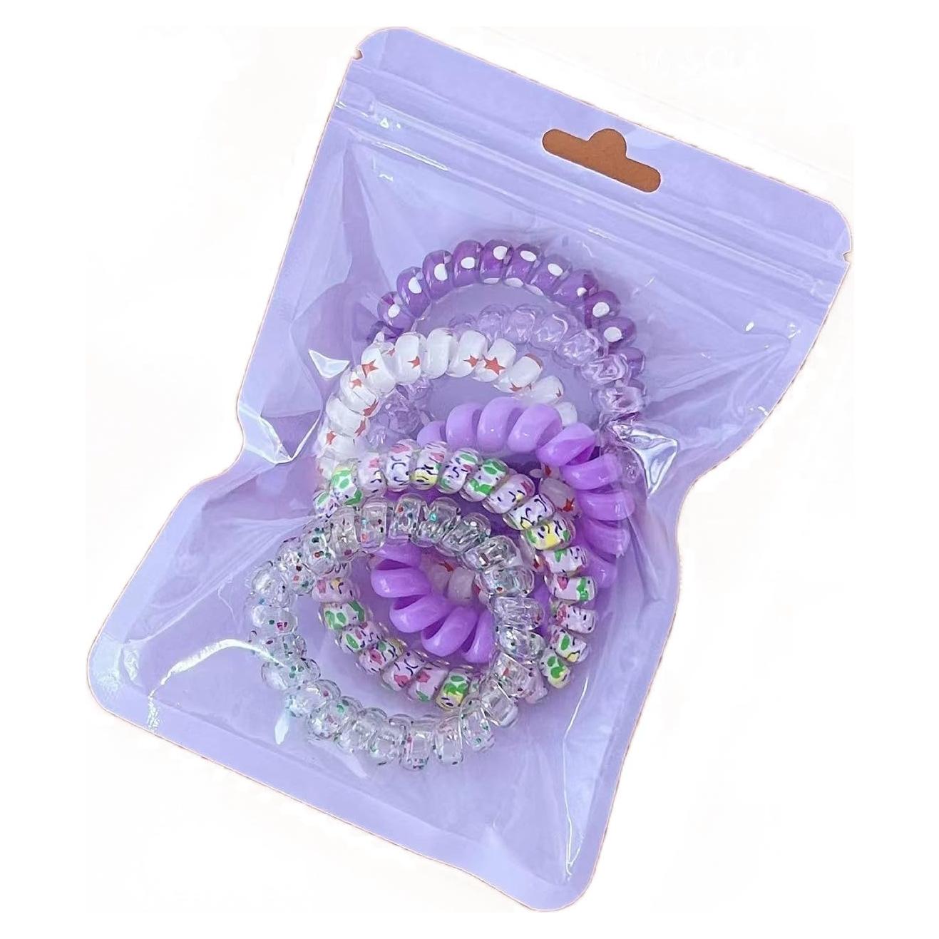 Tiras de Cabello Espirales Chuchu, 6pcs Multicolor 5cm