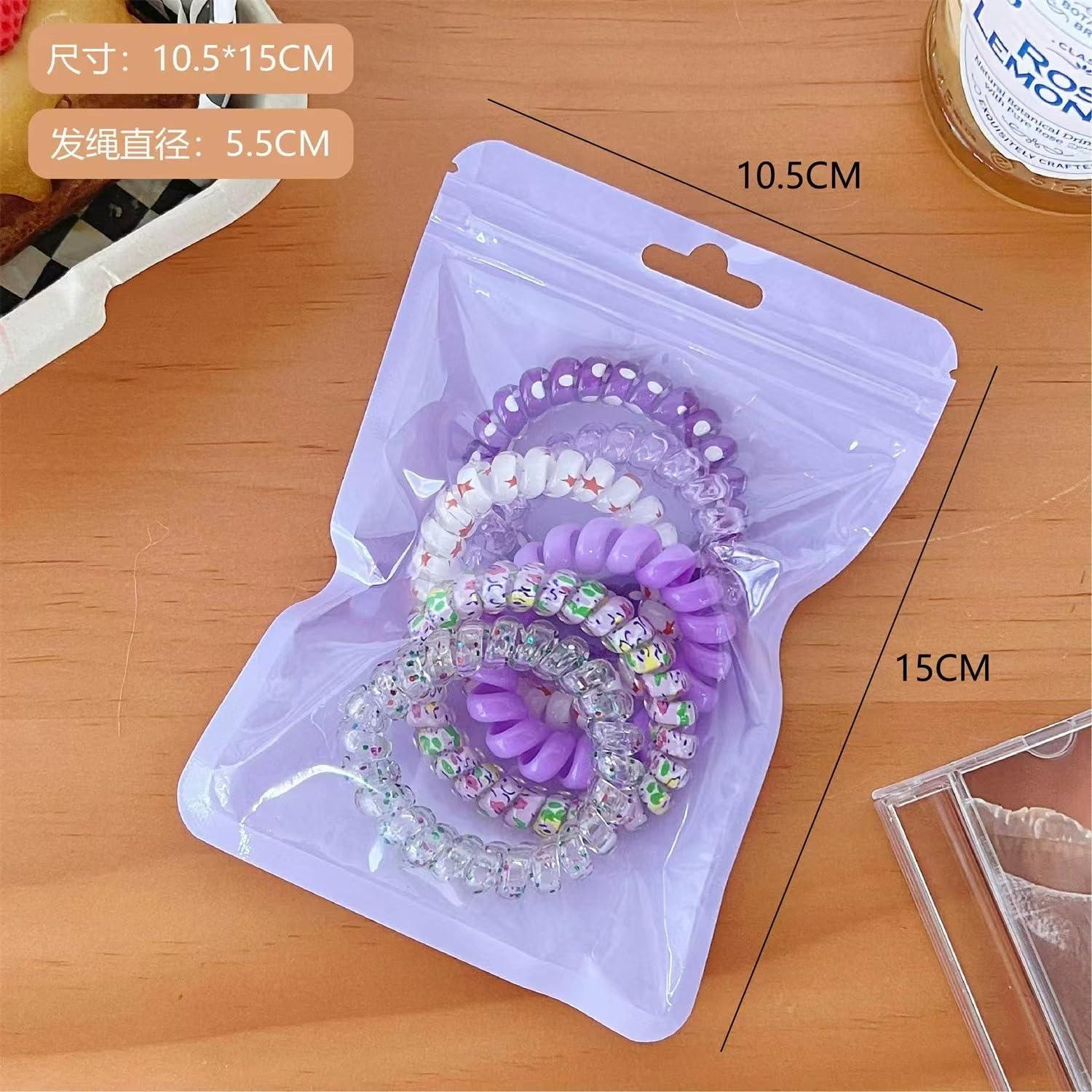 Tiras de Cabello Espirales Chuchu, 6pcs Multicolor 5cm