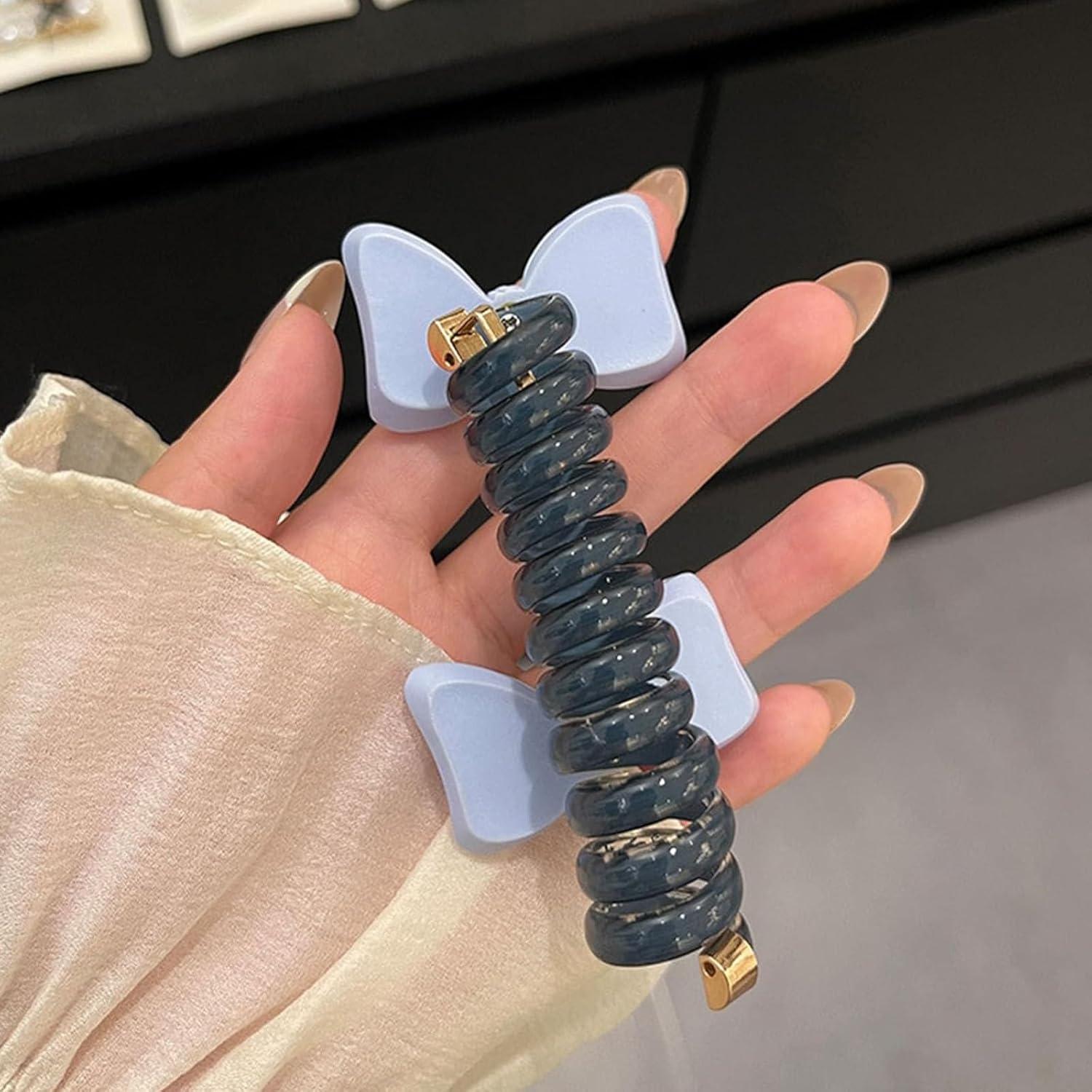 Tiras de Cabello Espirales Elásticas Suaves 4Pcs Coloridos