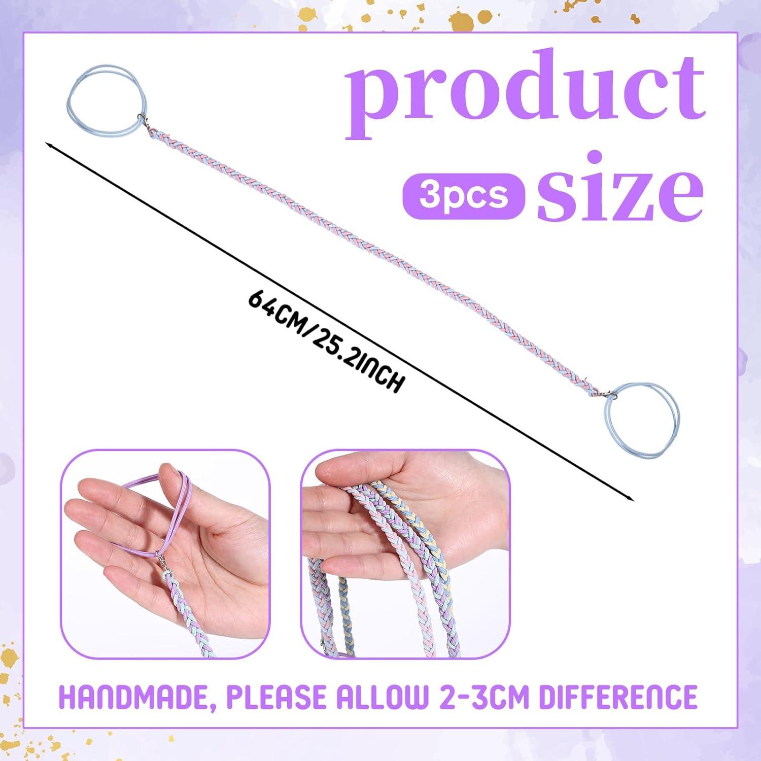 3 Sujetadores de Cabello Deportivos JIYIN 64cm Espiral Elástico