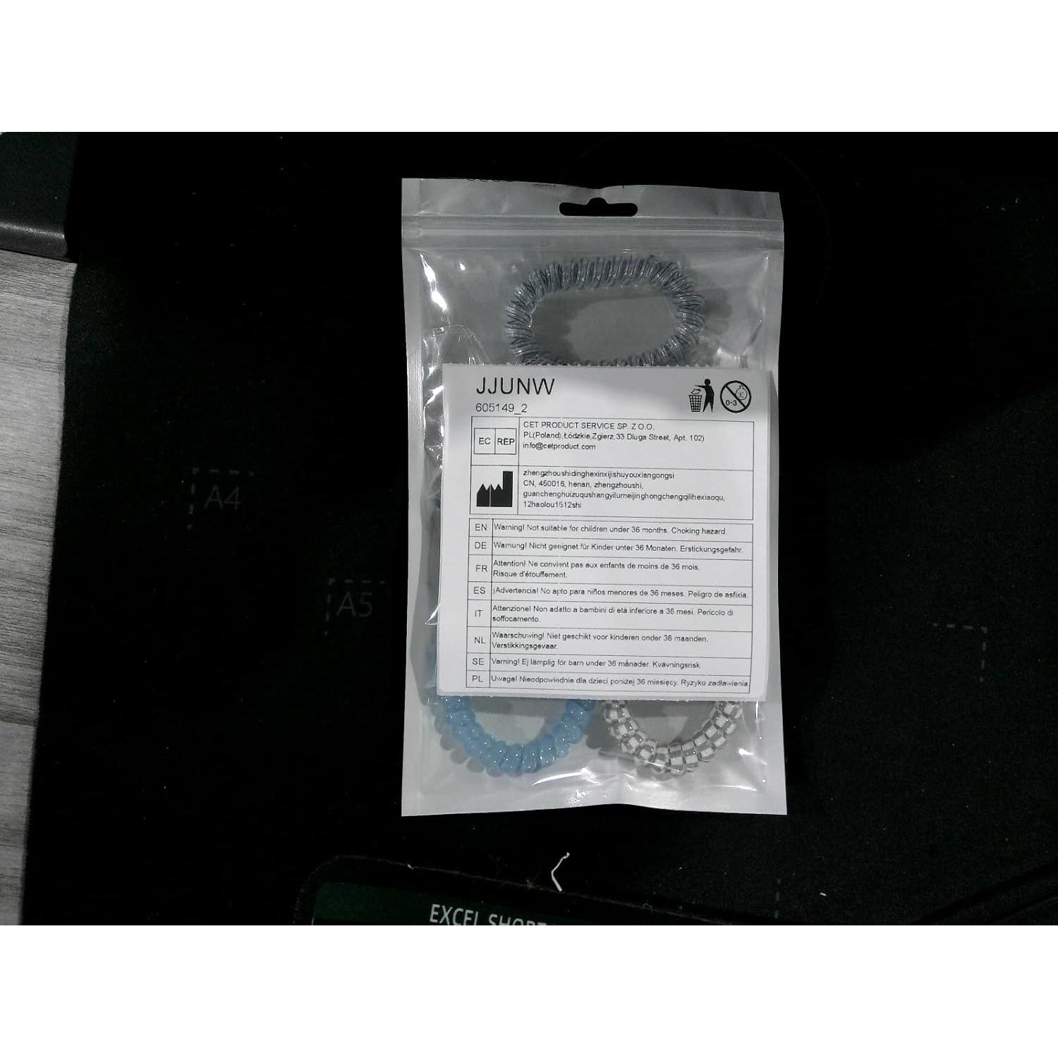 5 Espirales para Cabello JJUNW - Sin Daño, Impermeables, 5.5 cm