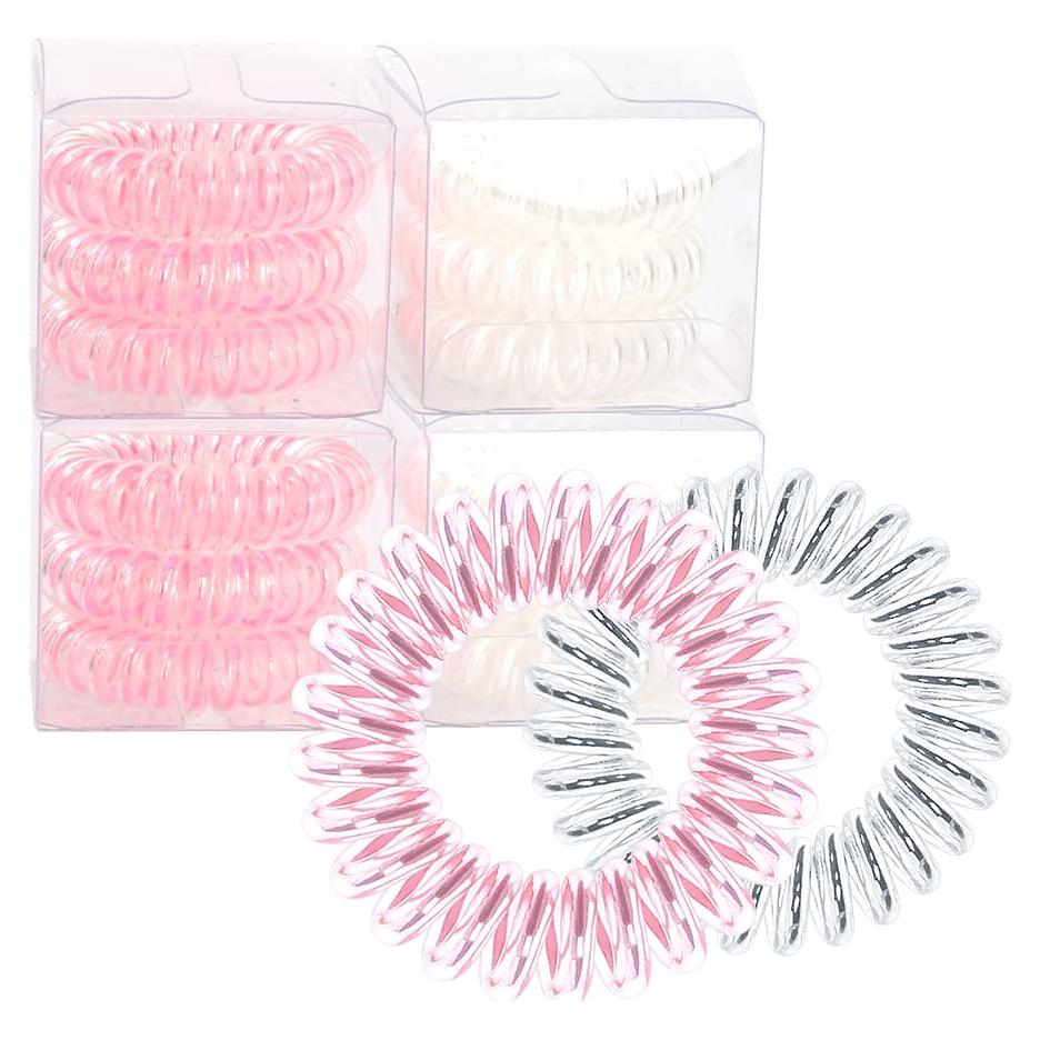 Tiras de cabello en espiral Swanliss, 12 piezas impermeables