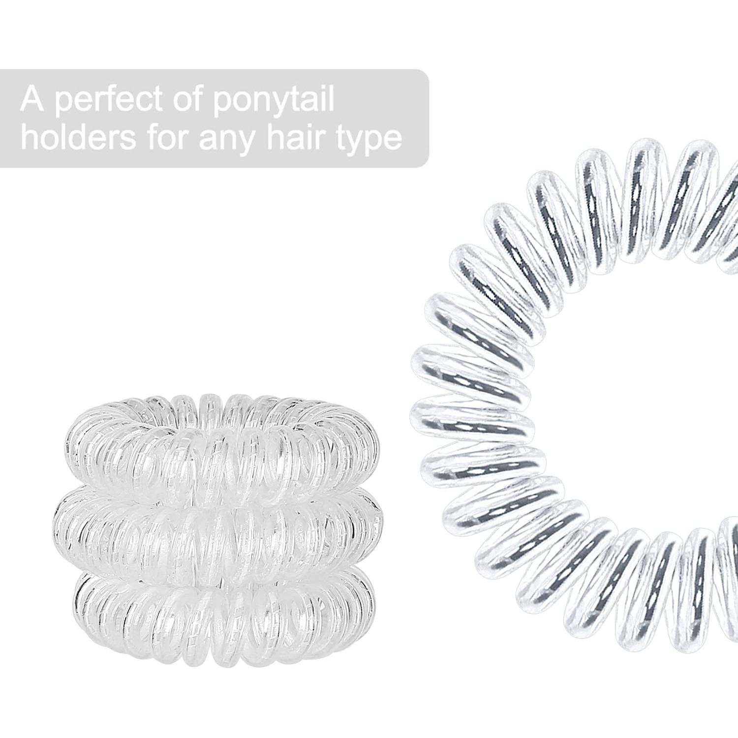 Tiras de cabello en espiral Swanliss, 12 piezas impermeables