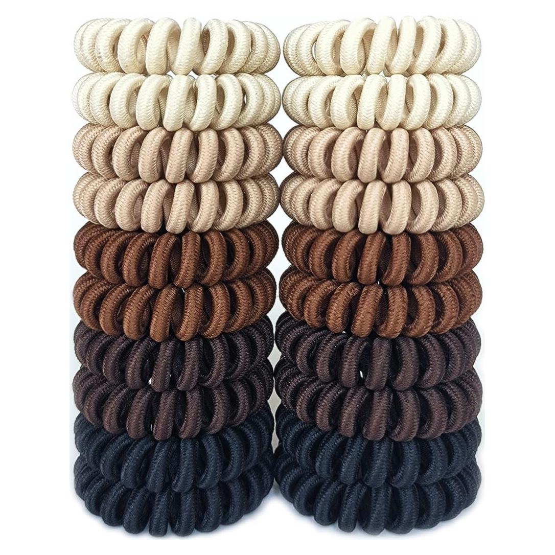 Tiras de Cabello Espirales Leenchiry - 20pcs Multicolor 4.5cm