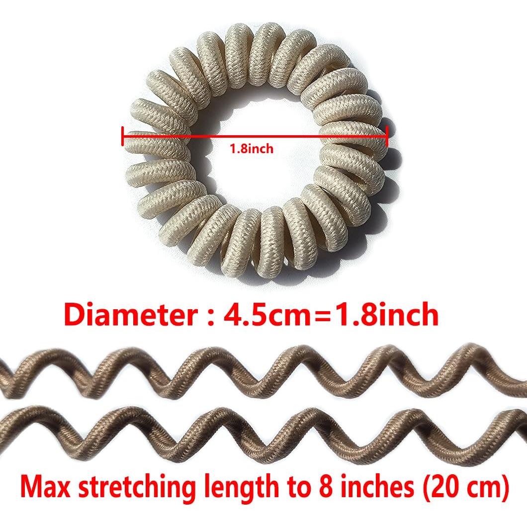 Tiras de Cabello Espirales Leenchiry - 20pcs Multicolor 4.5cm