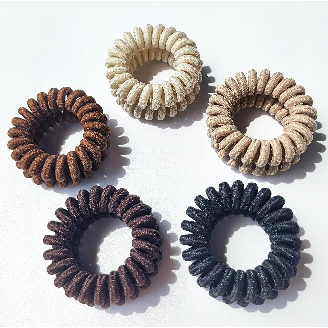 Tiras de Cabello Espirales Leenchiry - 20pcs Multicolor 4.5cm