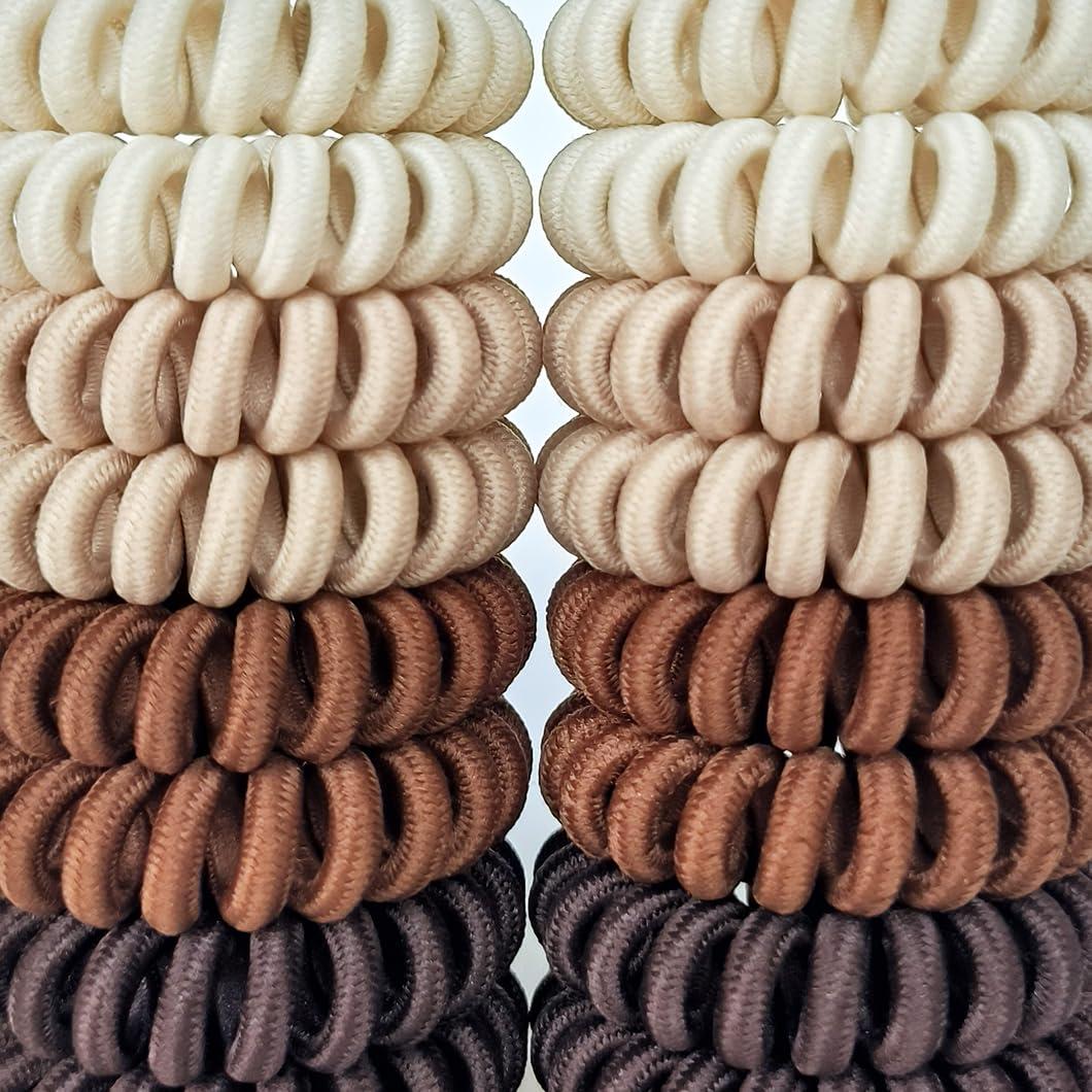 Tiras de Cabello Espirales Leenchiry - 20pcs Multicolor 4.5cm