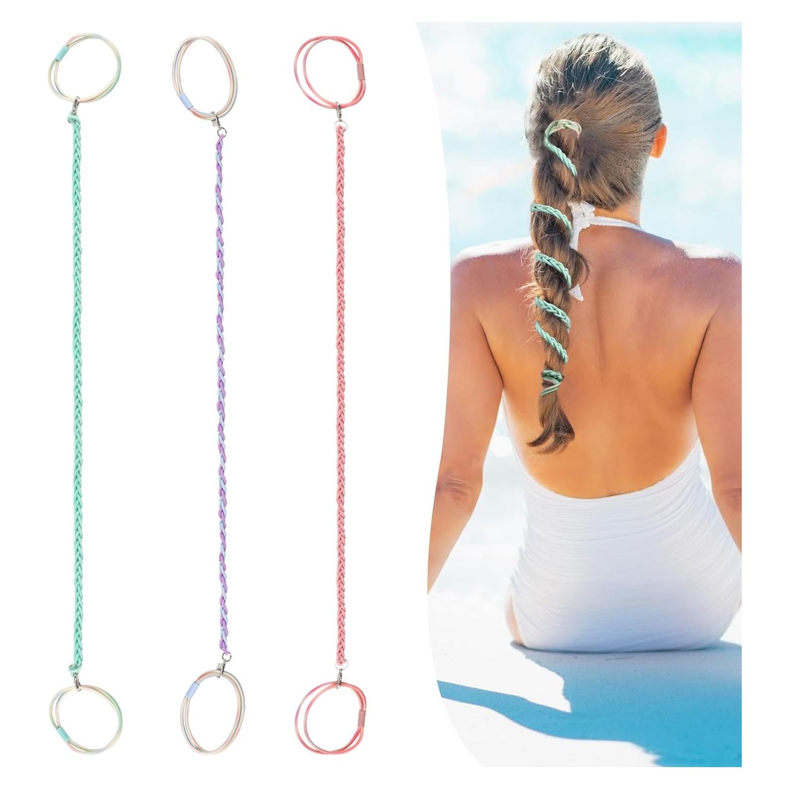 Tiras de Cabello Elásticas FVOLREM 66 cm Multicolor - 3 Pcs