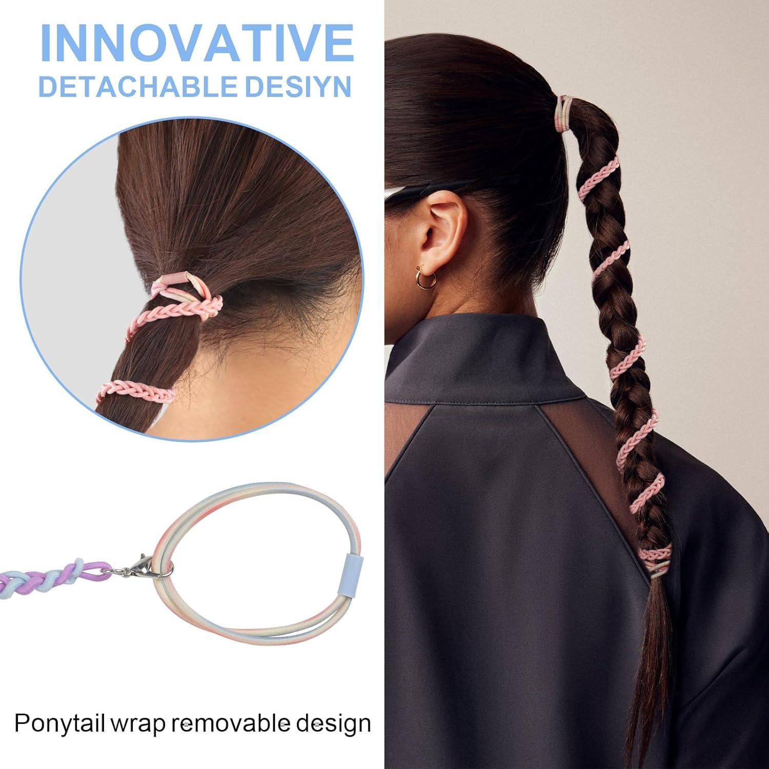 Tiras de Cabello Elásticas FVOLREM 66 cm Multicolor - 3 Pcs