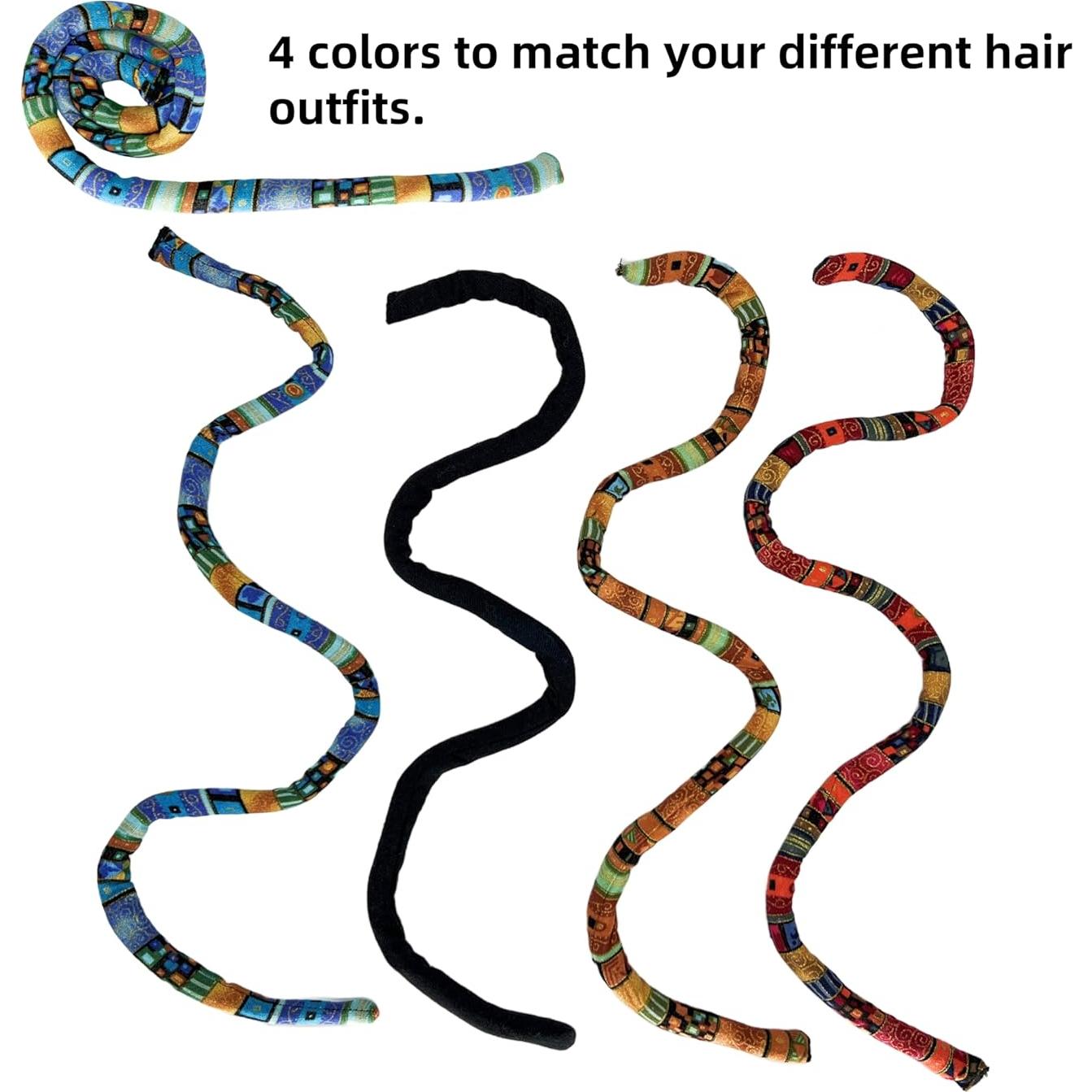 4 Sujetadores de Cabello en Espiral KATOCHUG para Dreadlocks