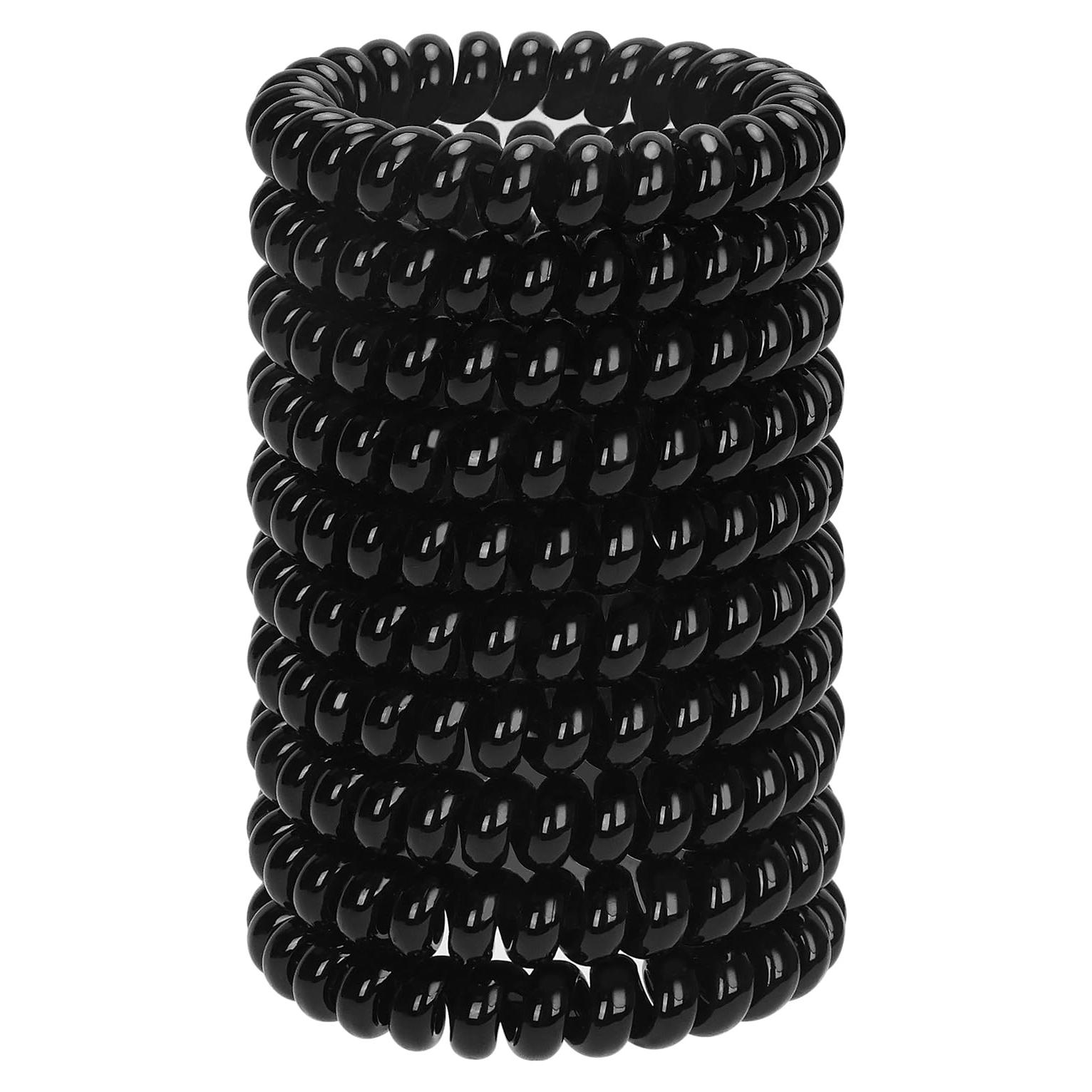 Laços de Cabelo Espirais JessLab, 10 Pcs, Cores Sortidas, 13.9 cm