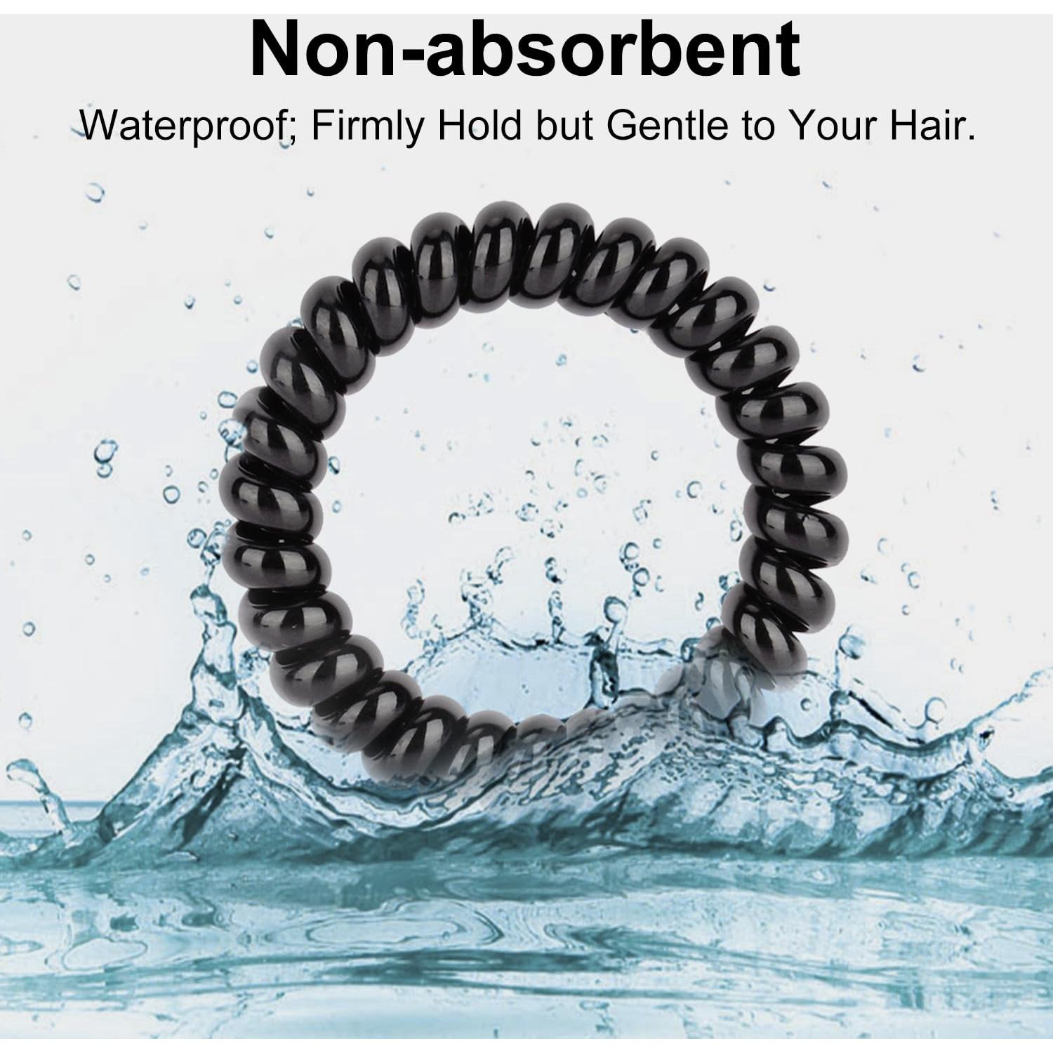 Laços de Cabelo Espirais JessLab, 10 Pcs, Cores Sortidas, 13.9 cm