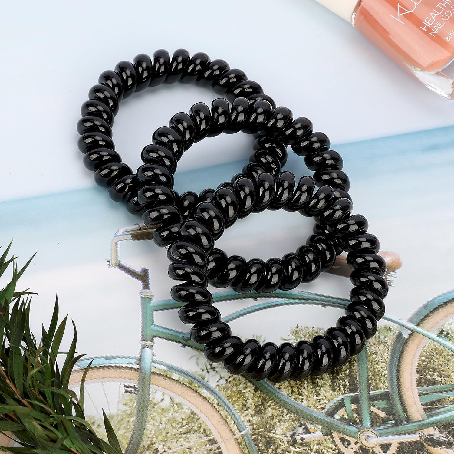 Laços de Cabelo Espirais JessLab, 10 Pcs, Cores Sortidas, 13.9 cm