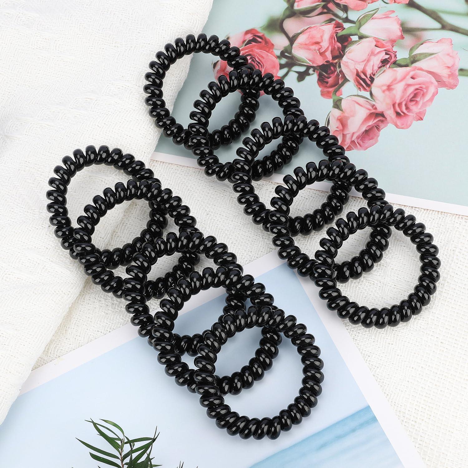 Laços de Cabelo Espirais JessLab, 10 Pcs, Cores Sortidas, 13.9 cm